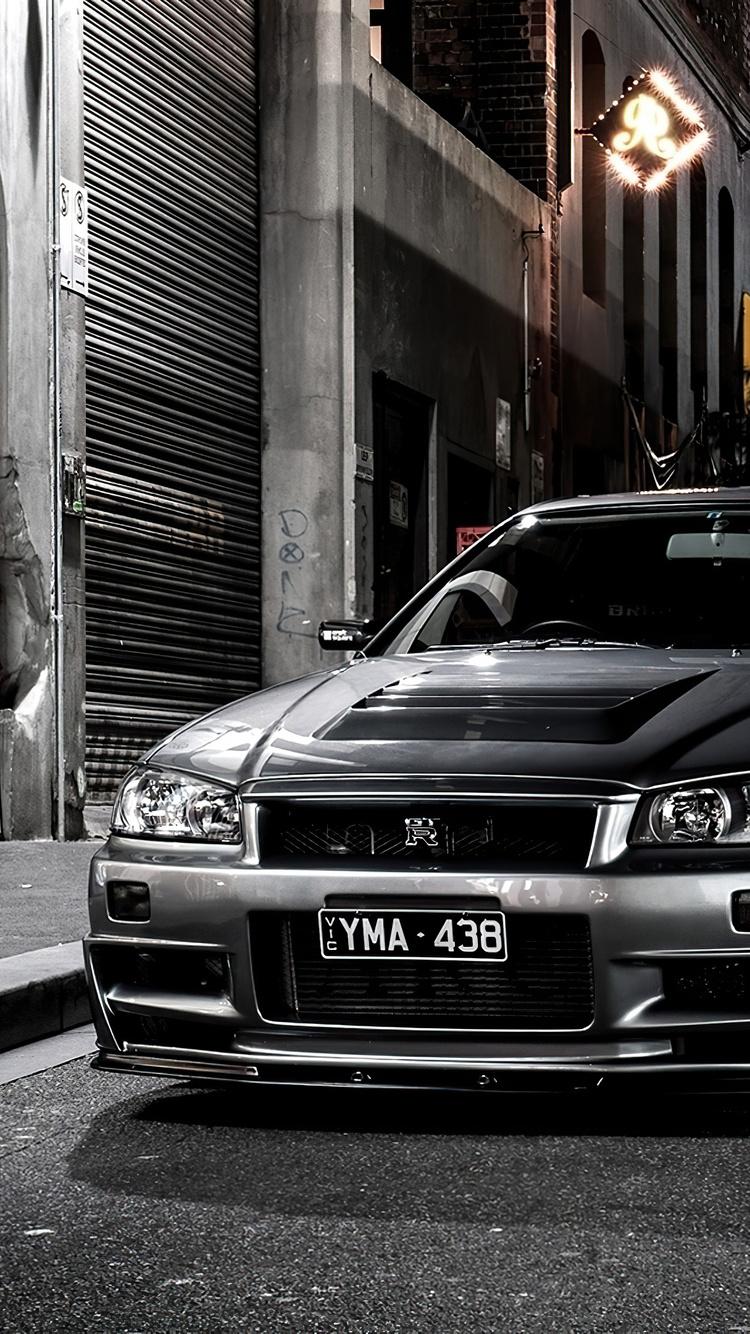 750x1334 Nissan Skyline Gtr R34 Phone Background