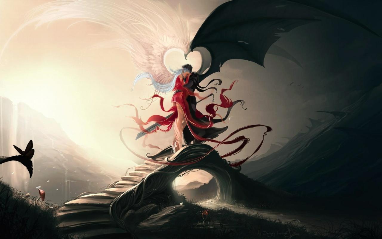 1280x800 Love Angels Wallpaper And Demon In Love