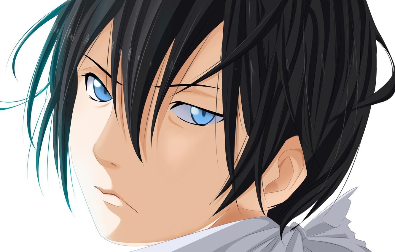 1332x850 Wallpaper God of war, anime, blue eyes, boy, face, God, warrior, manga, Yato, Noragami, japonese, by claudiadragneel, deribarī goddo, God of calamity, God of deliveries, magatsugami image for desktop, section сёнэн