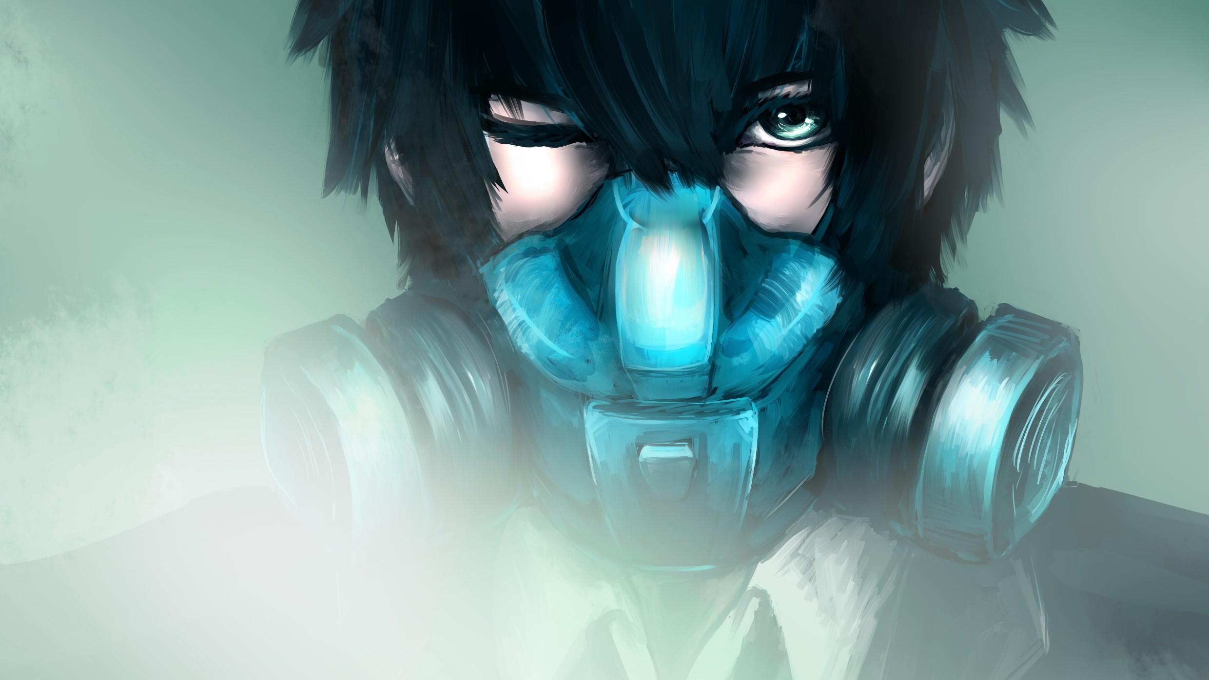 2480x1395 Anime Boy Mask Wallpaper