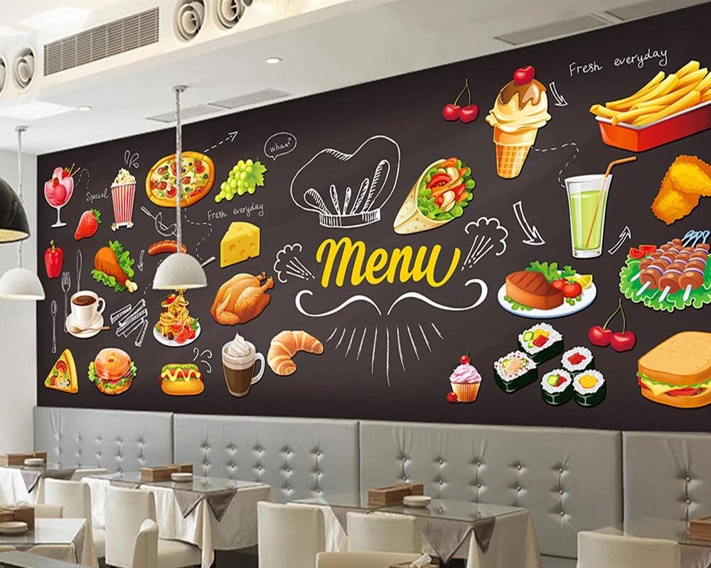 Retro Style Wallpaper Mural for Cafe Restaurant   Coffee shop decor  Coffee shops interior Cafe decor