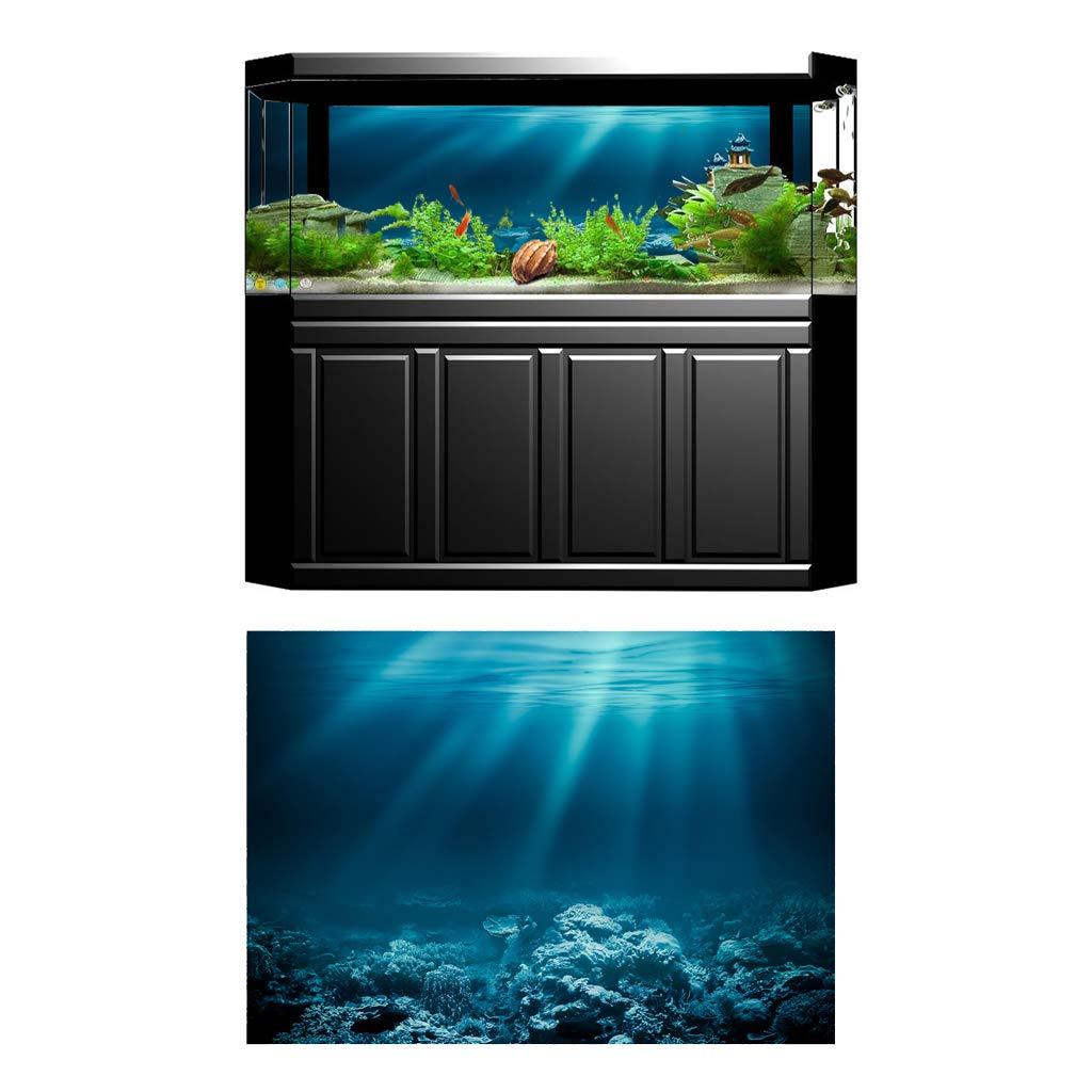 1024x1024 DYNWAVE Single Sided Adhesive Aquarium Background Backdrop Fish Tank Reptile Terrarium Vivarium Wallpaper Decor XS Undersea World Background Pet Supplies
