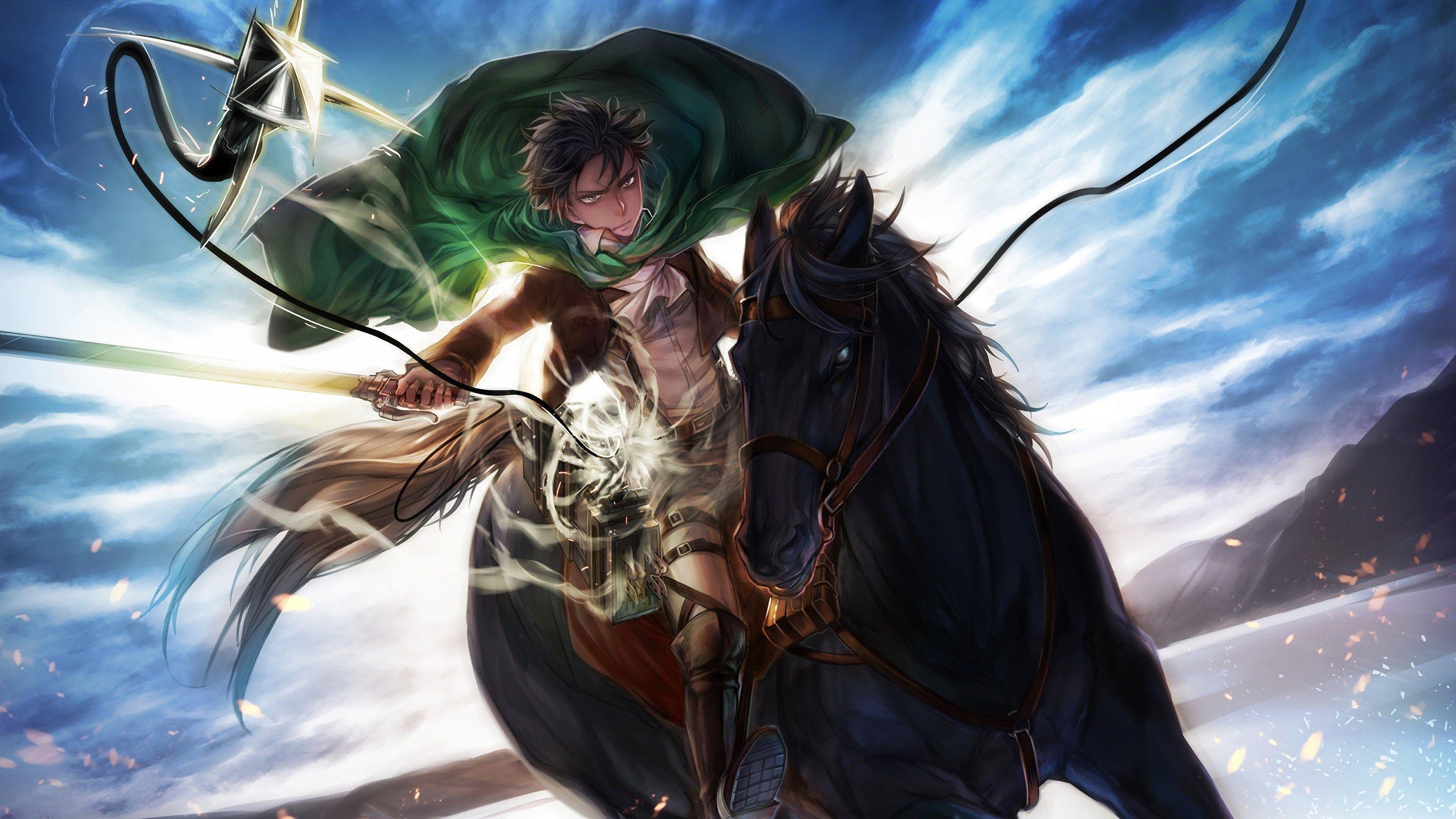 3000x1688 Levi Ackerman Aot Digital Print Download, anime Attack on Titan Poster, Shingeki no Kyojin Wallpaper 4K of Wallpaper for Andriod