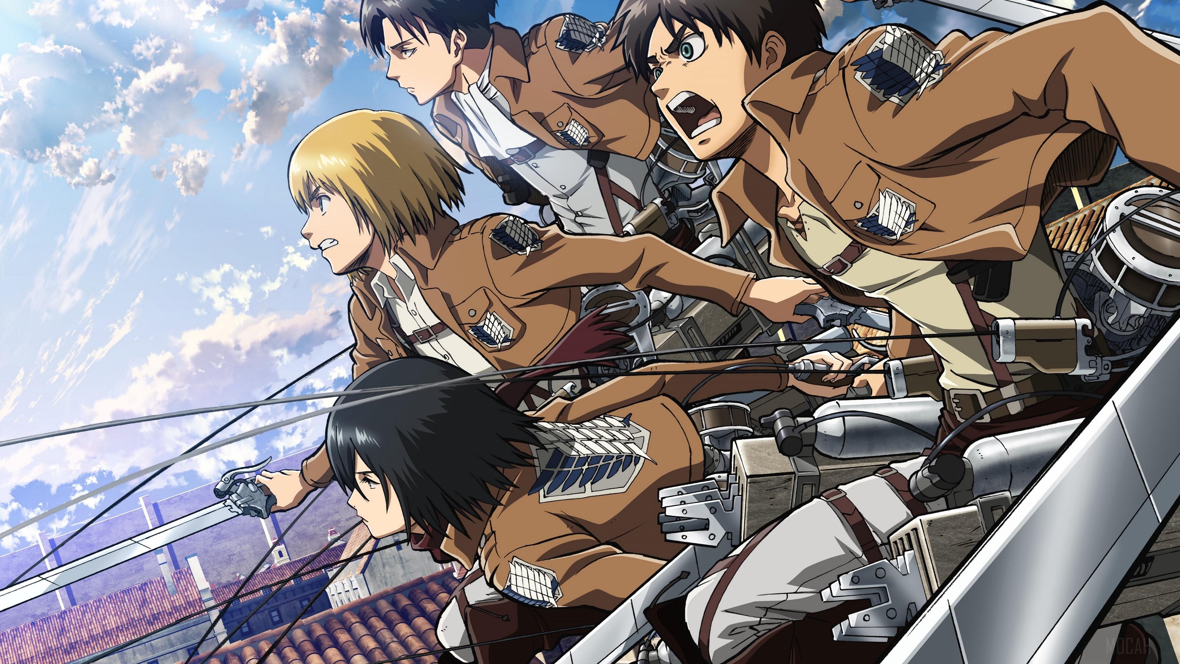 3840x2160 Armin Arlert, Eren Yeager, Levi Ackerman, Mikasa Ackerman 4k wallpaper. Mocah HD Wallpaper