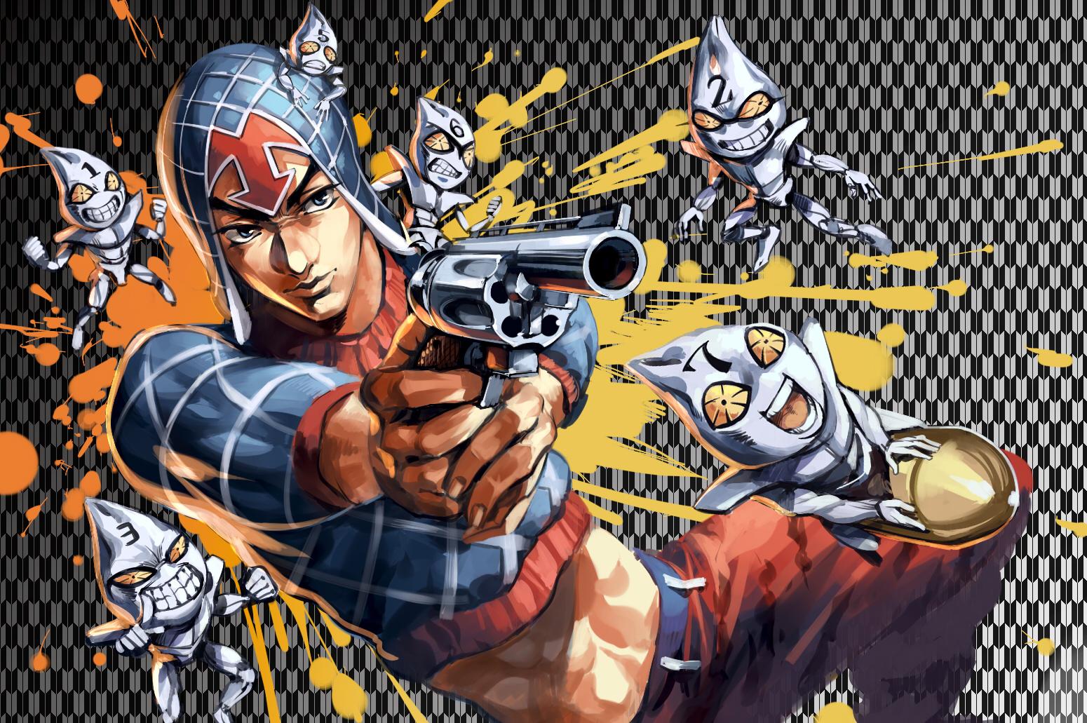 1550x1031 guido mista and sex pistols (jojo no kimyou na bouken and 1 more) drawn