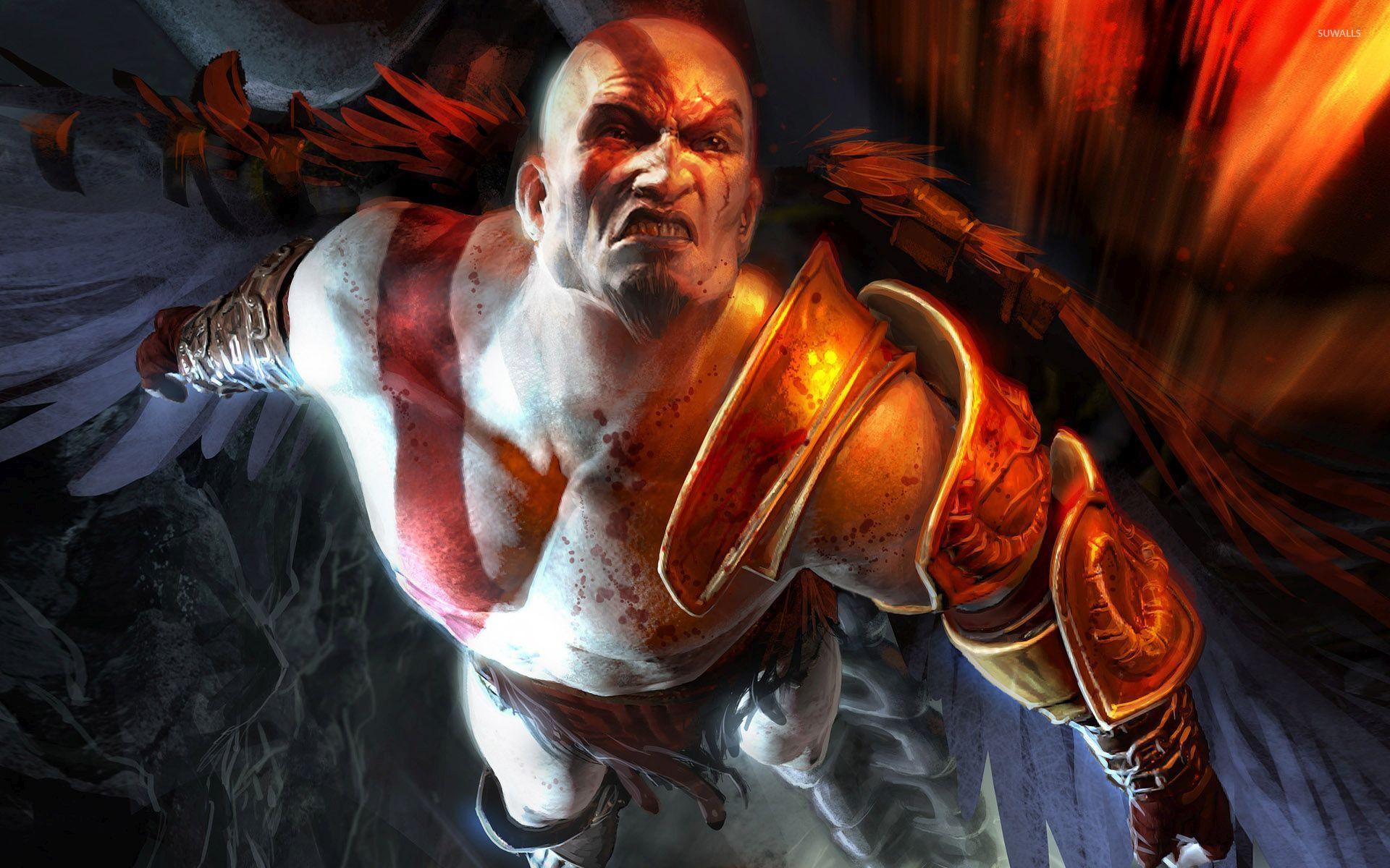 1920x1200 Flying Kratos in God of War wallpaper wallpaper