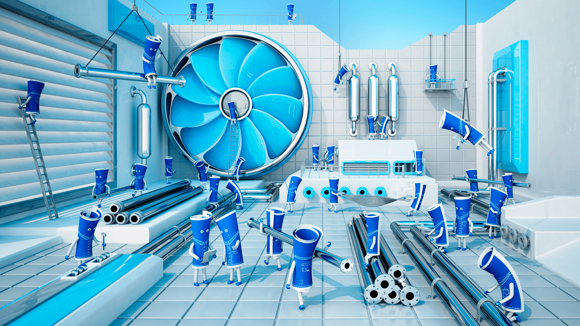 Steam Powered Air Conditioner Cleaning In 3d Background, Hvac, Air Cooler, Air  Conditioners Background Image And Wallpaper for Free Download