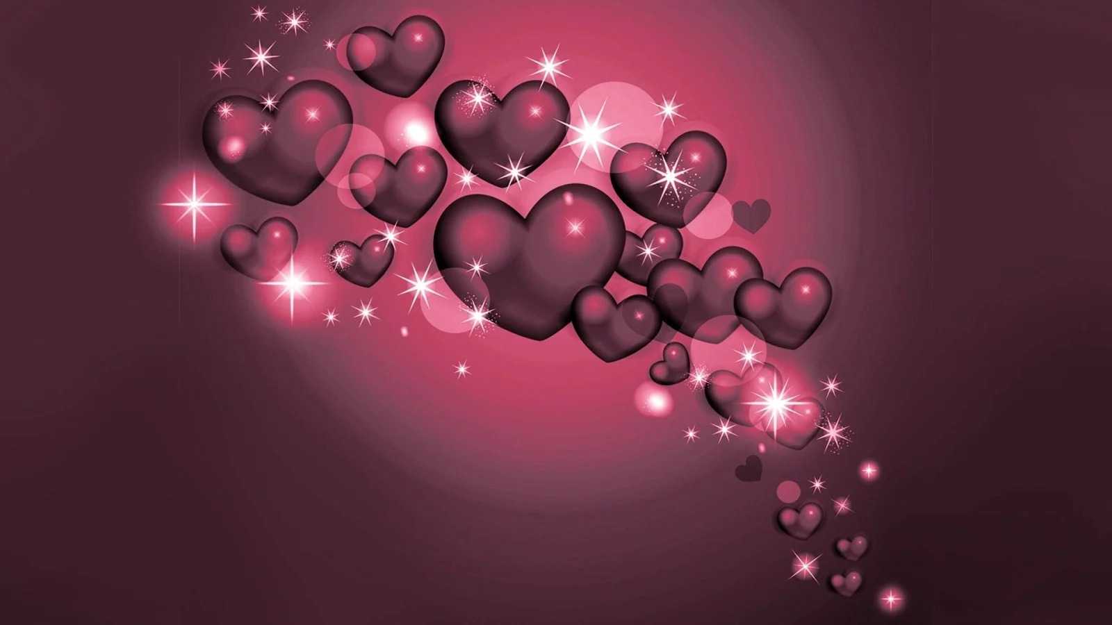 1600x900 Glitter Heart Wallpaper PC Free HD Wallpaper