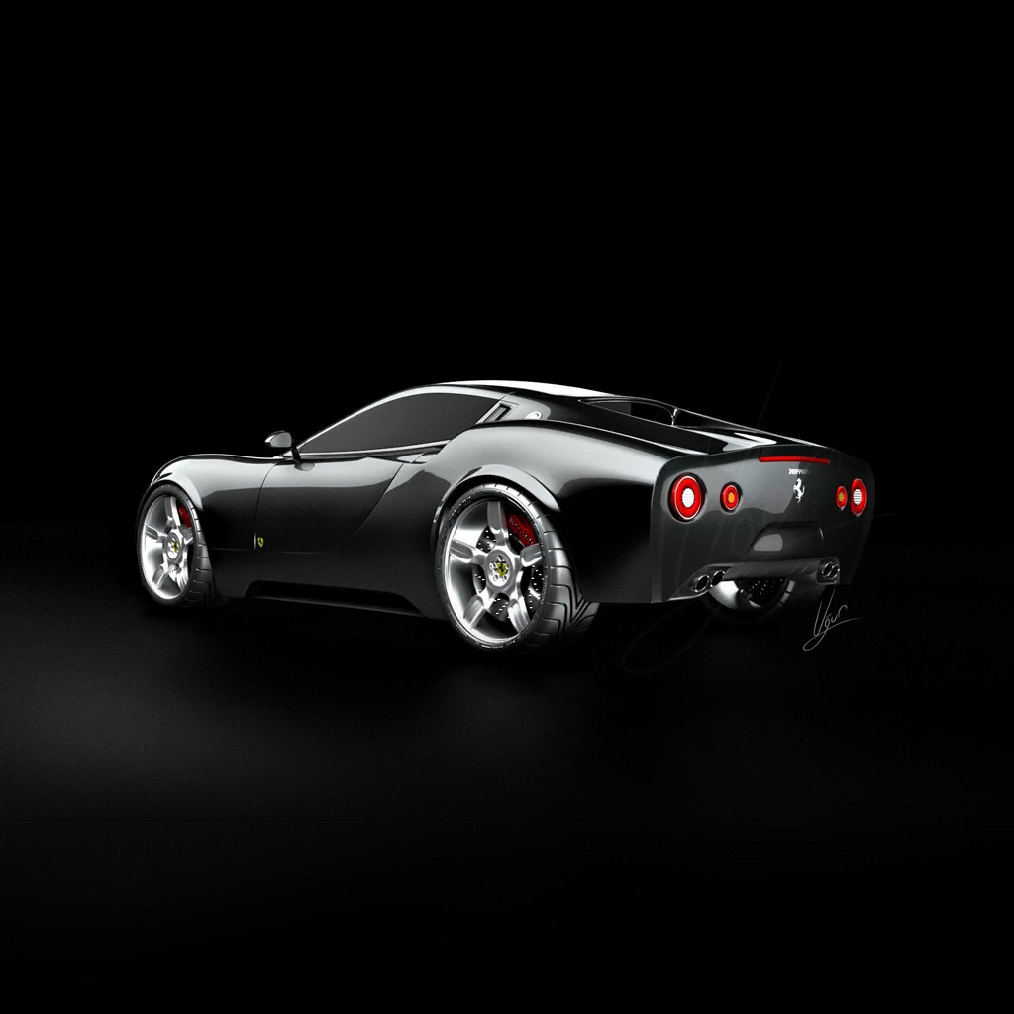 2048x2048 Cars Dino Concept Black iPhone HD Wallpaper Free
