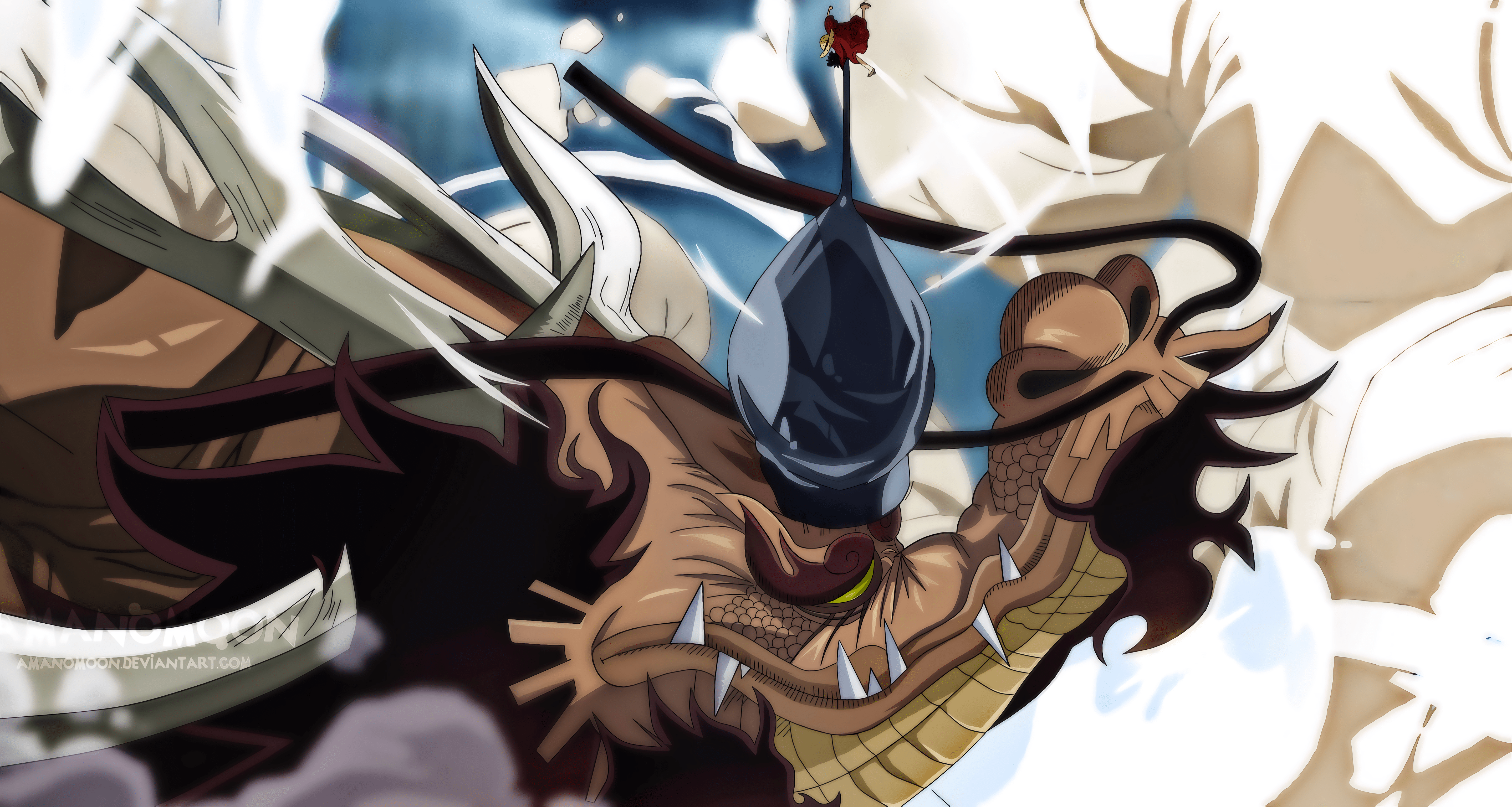 5752x3072 Kaido (One Piece), Monkey D. Luffy wallpaper
