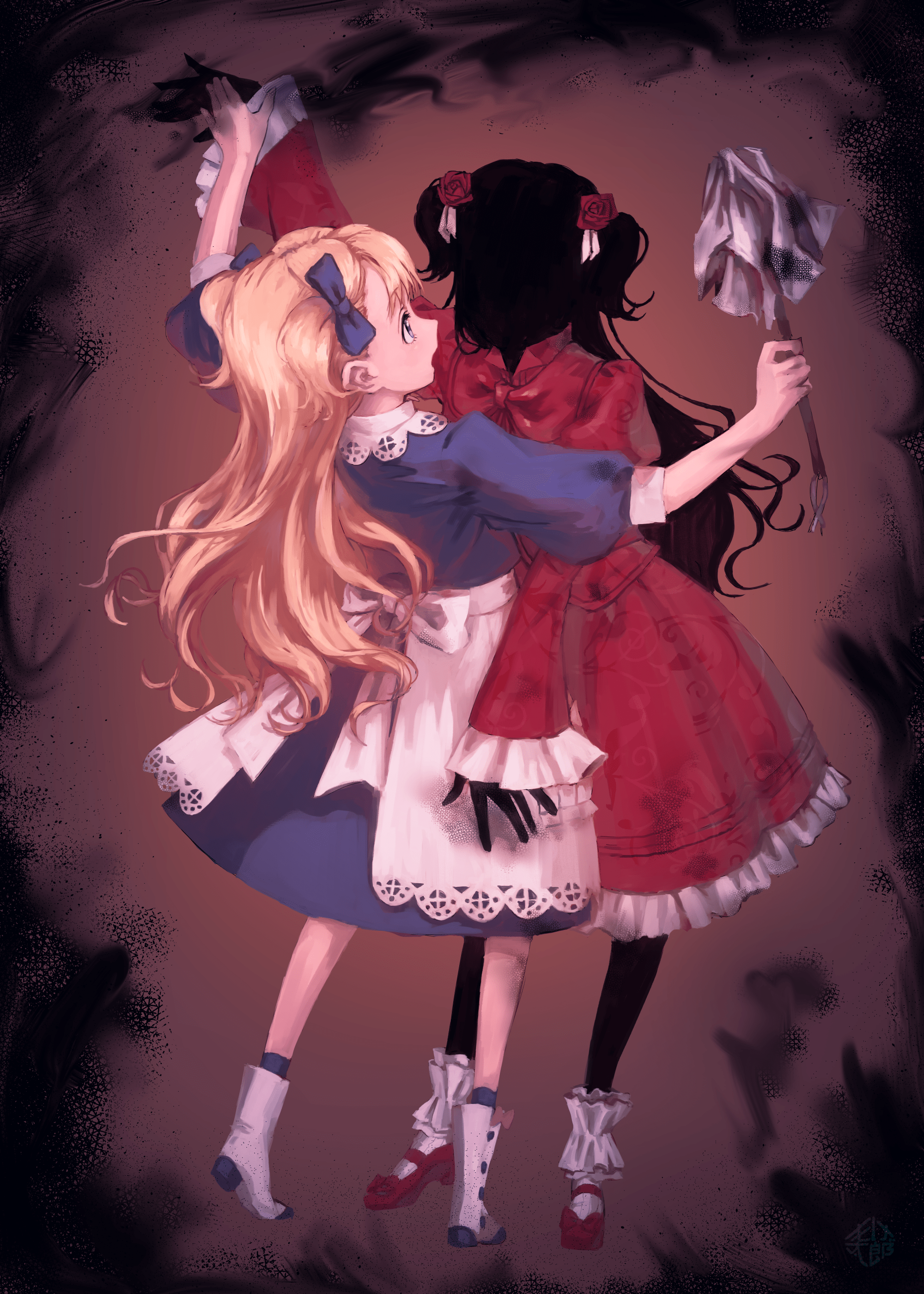 2000x2800 emilico and kate (shadows house) drawn