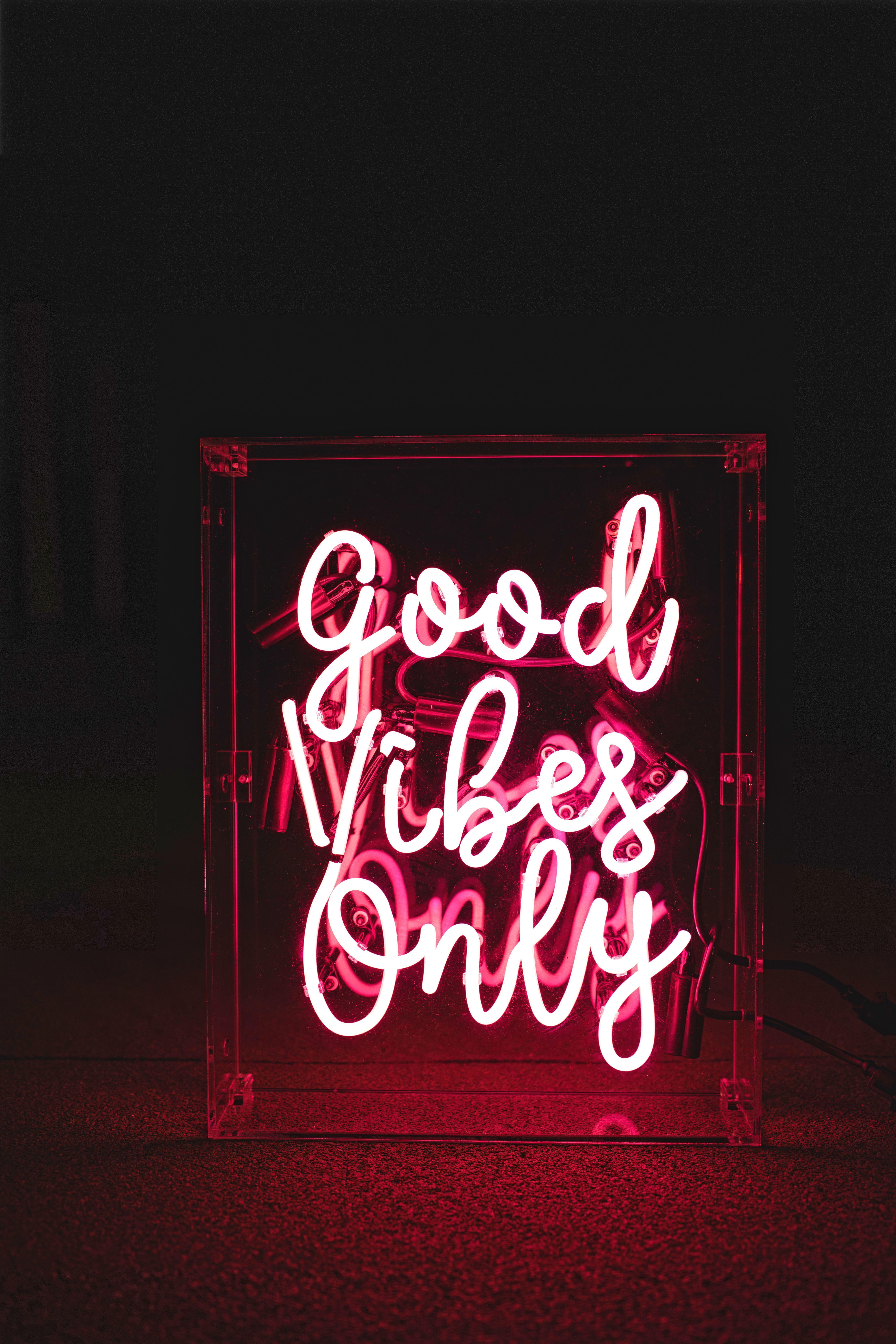 5792x8688 Positive Vibes Neon HD Wallpaper