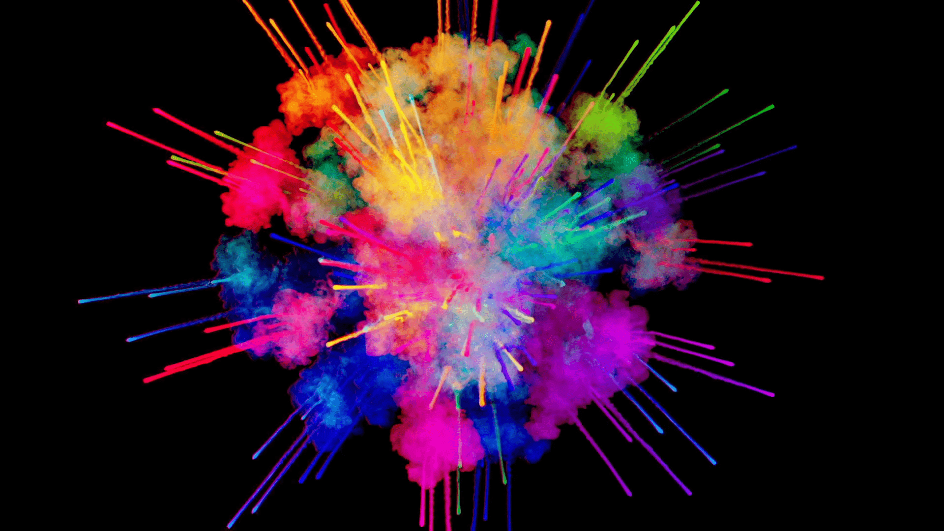 1920x1080 Rainbow Colour Explosion Background