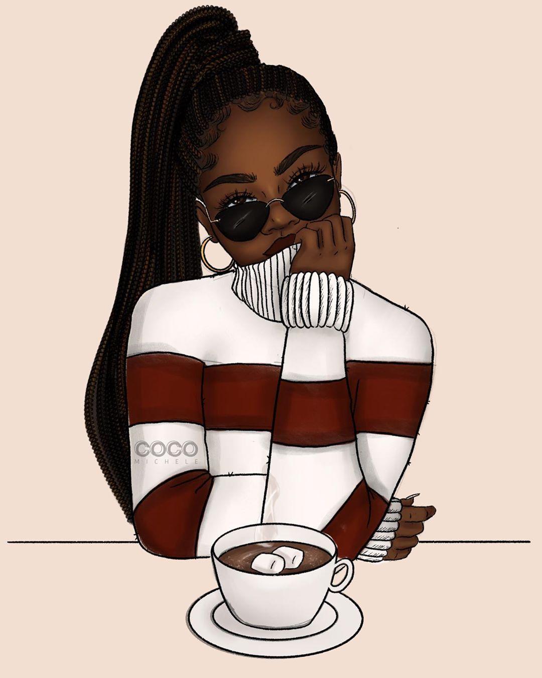 1080x1350 Girl Cartoon Wallpaper Swag Black Girl Wallpaper