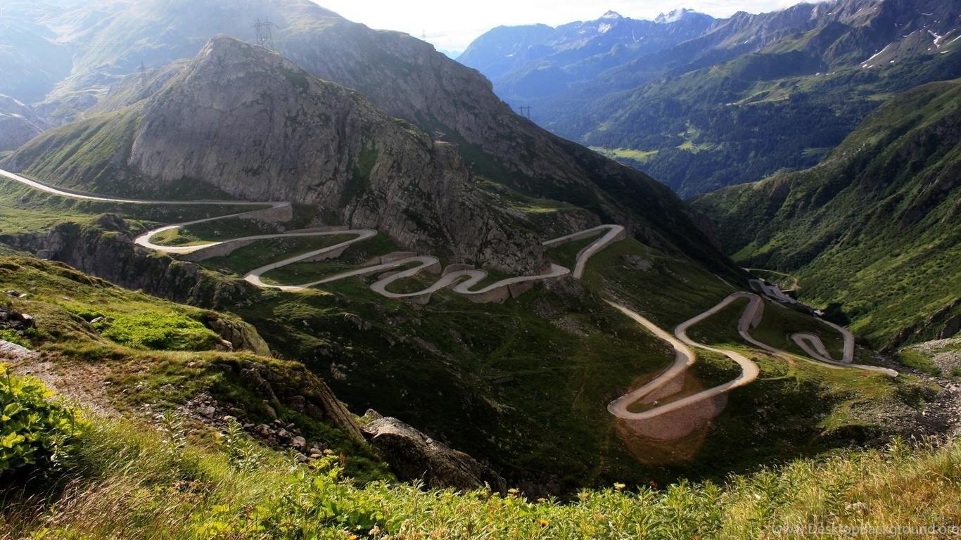 1366x768 LONG WINDING ROAD WALLPAPER Desktop Background