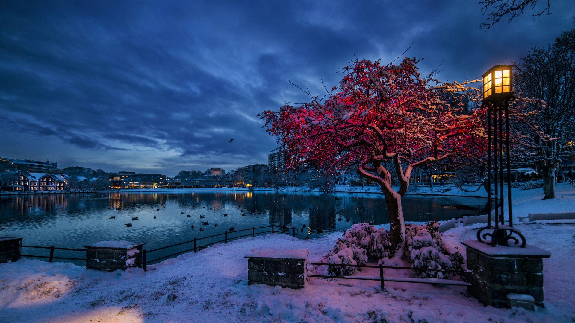 1920x1080 Winter Evening At Stavanger Norway Hdr Hd Wallpaper 499604. Stavanger, Norvegia