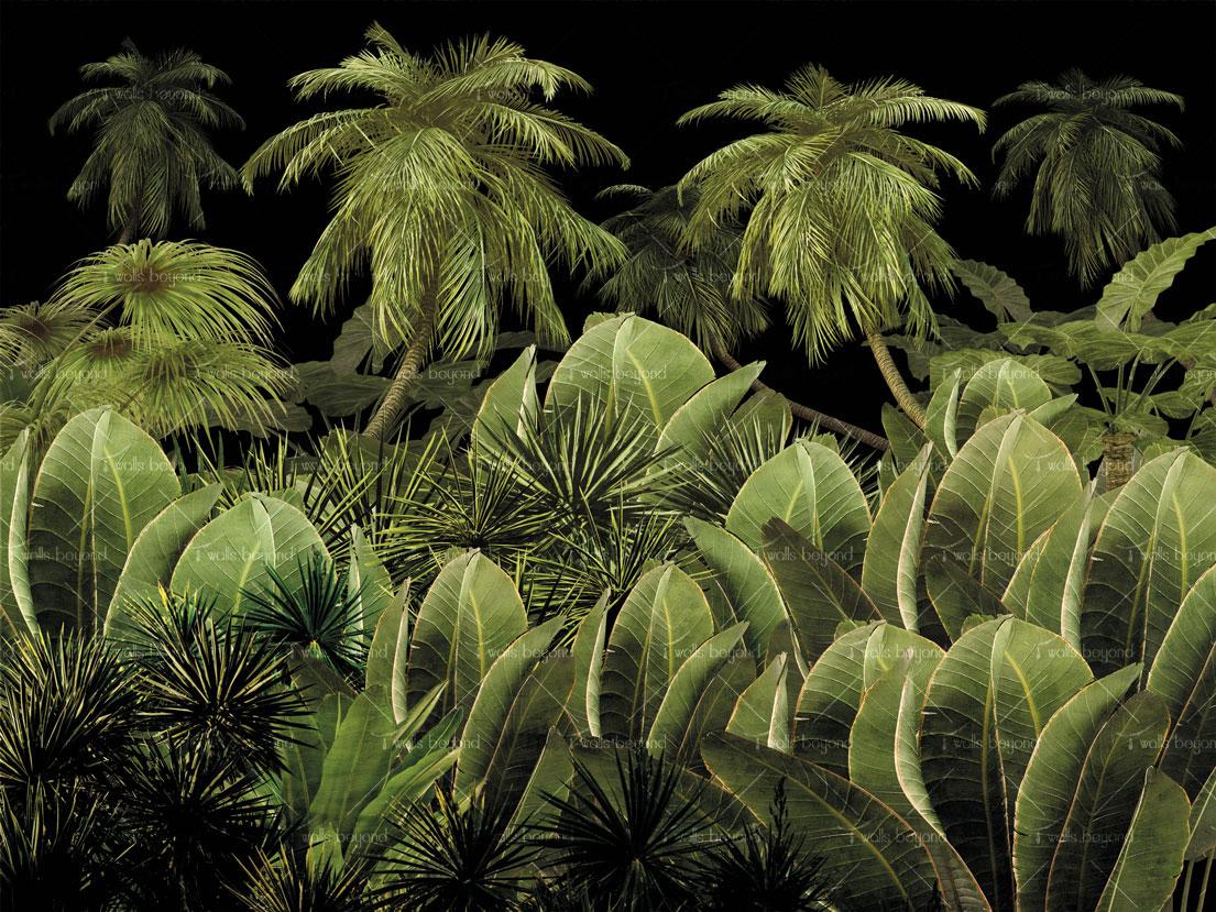 1105x829 A night in the jungle art wallpaper. Variety of wallpaper materials