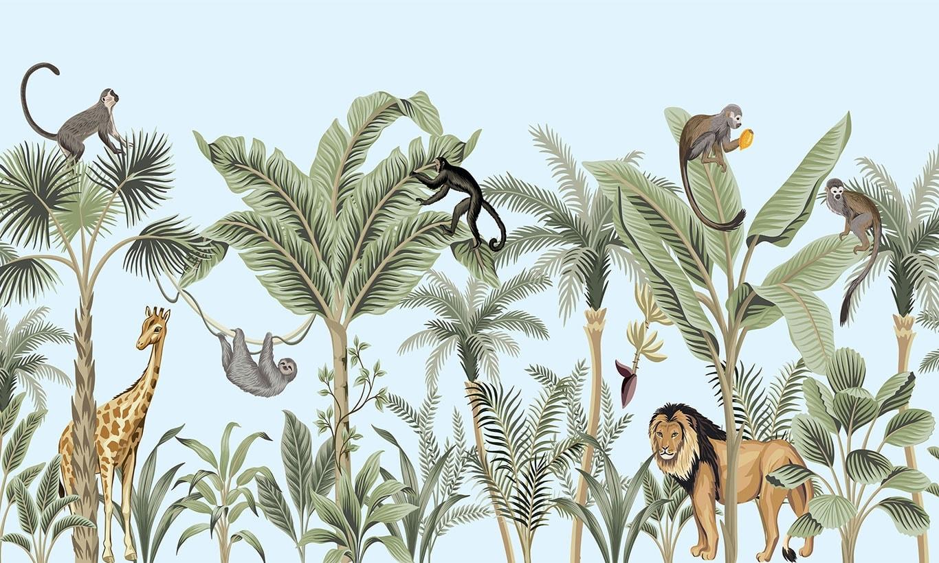 1366x820 Childrens Jungle Wallpaper Mural