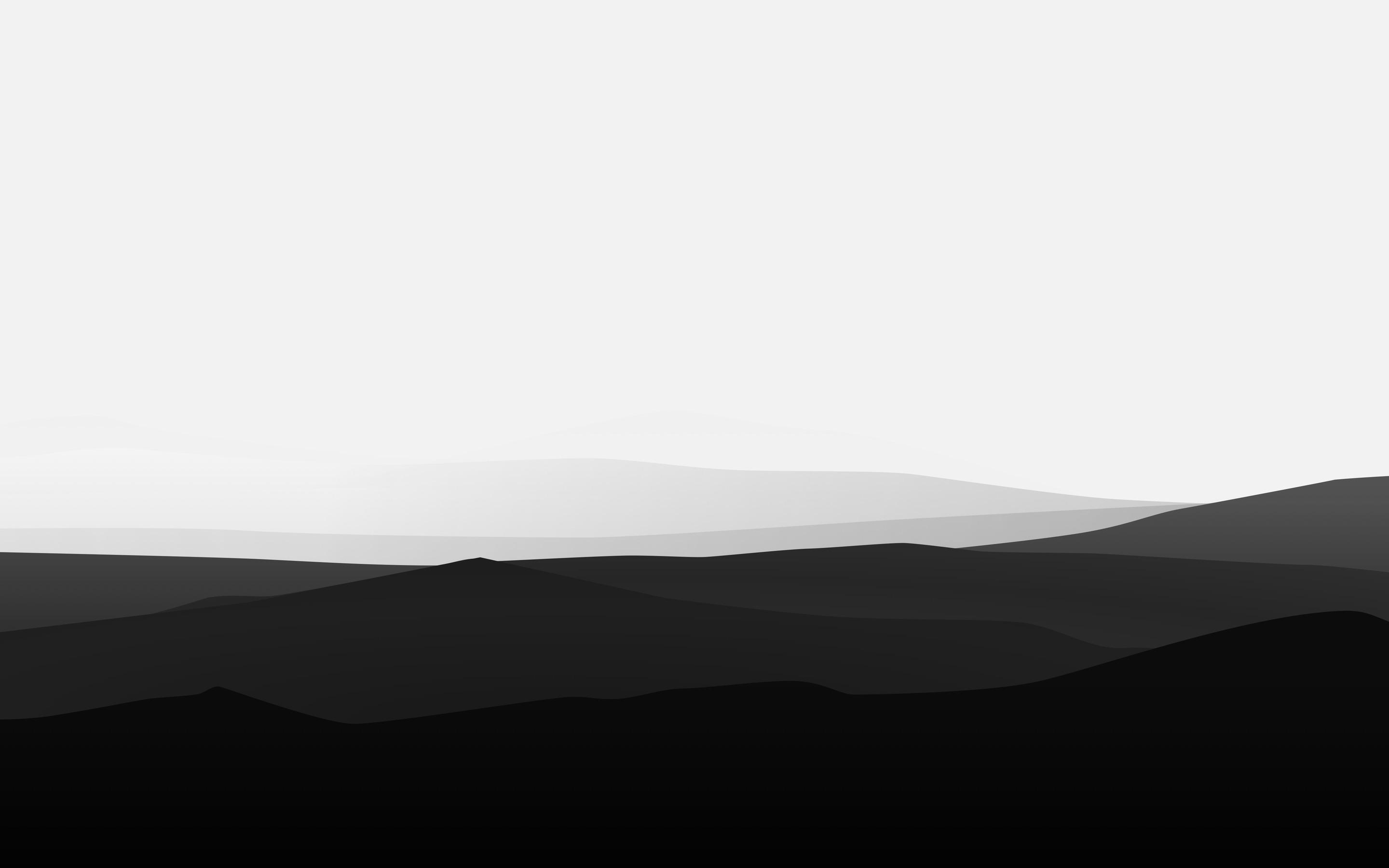2880x1800 Minimalist Mountains Black And White Macbook Pro Retina HD 4k Wallpaper, Image, Background, Photo and Picture