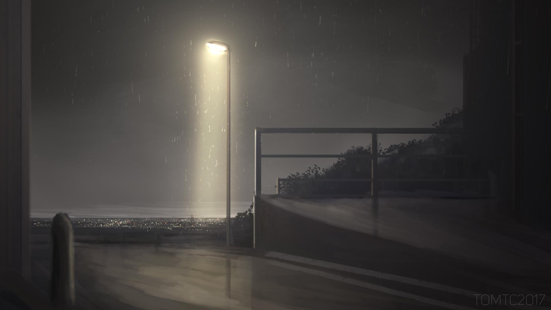 1920x1080 Lonely Street Light HD Wallpaper