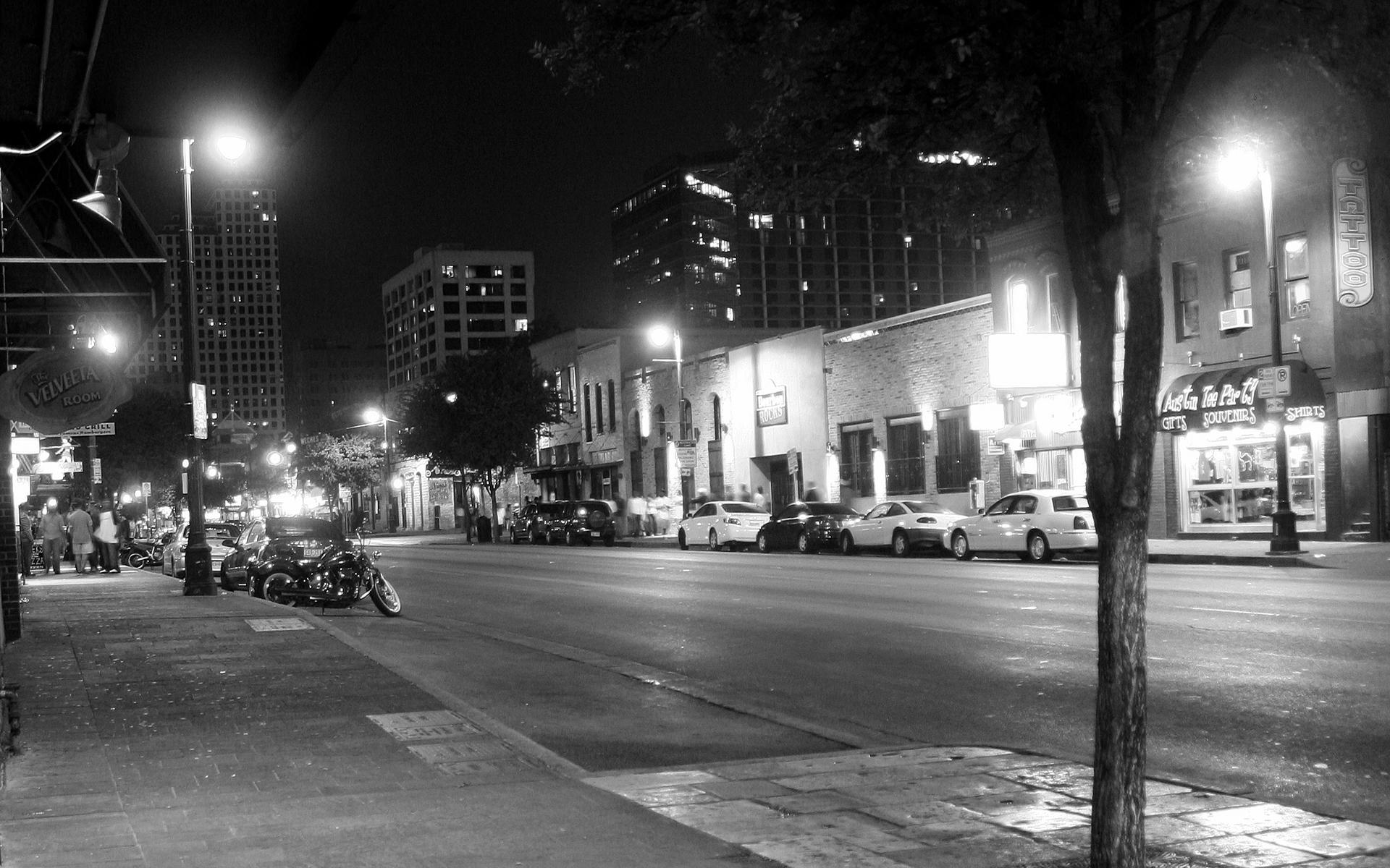 1920x1200 Free download city night bikes grayscale monochrome cities blackandwhite street HD [1920x1200] for your Desktop, Mobile & Tablet. Explore Street Wallpaper HD Night City. City at Night Wallpaper, Big