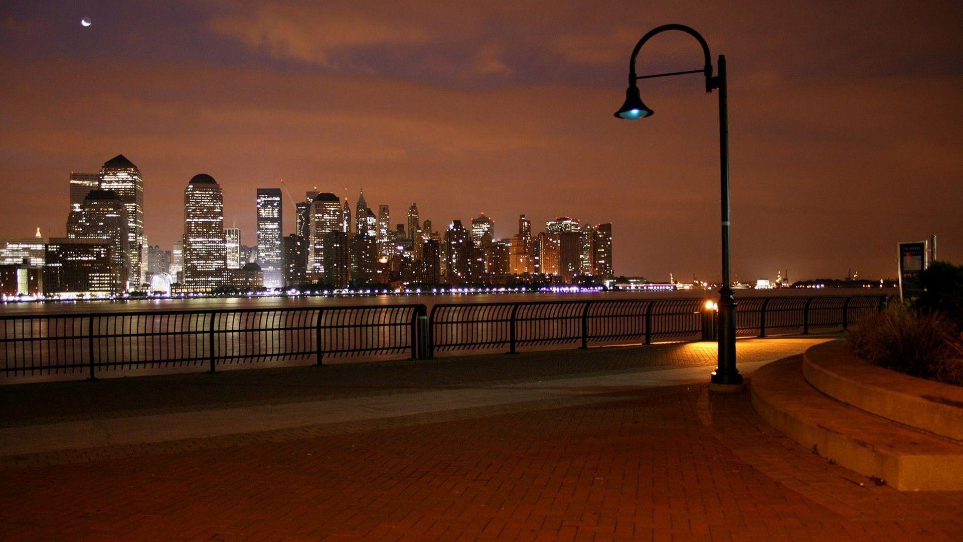 1920x1080 City Night Wallpaper Lonely