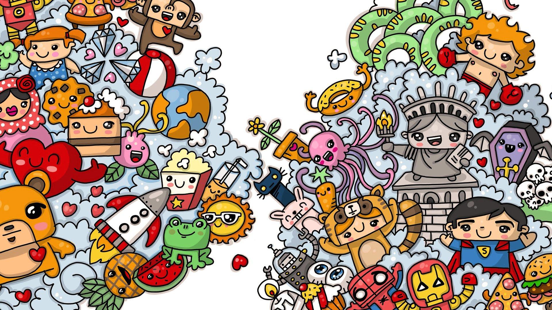 1920x1080 Cute Doodle Art Wallpaper