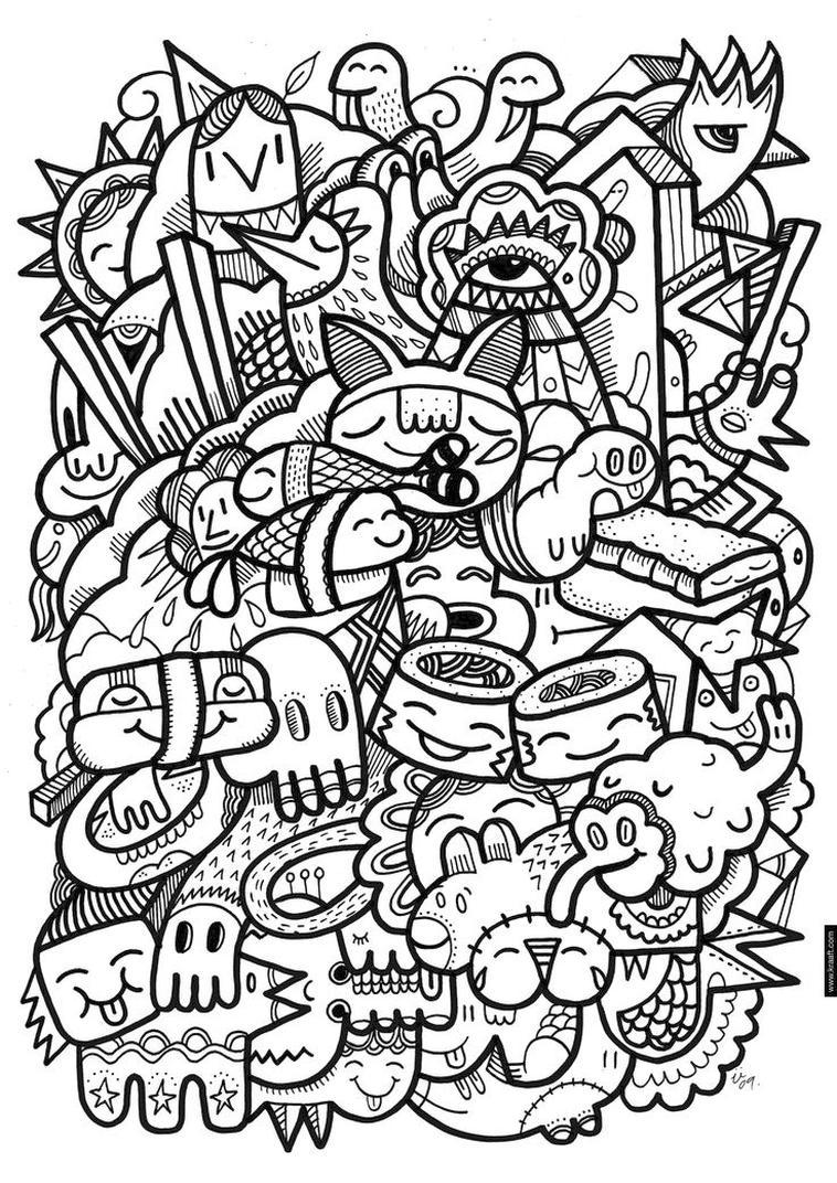 758x1072 Get This Kawaii Doodle for Adults !