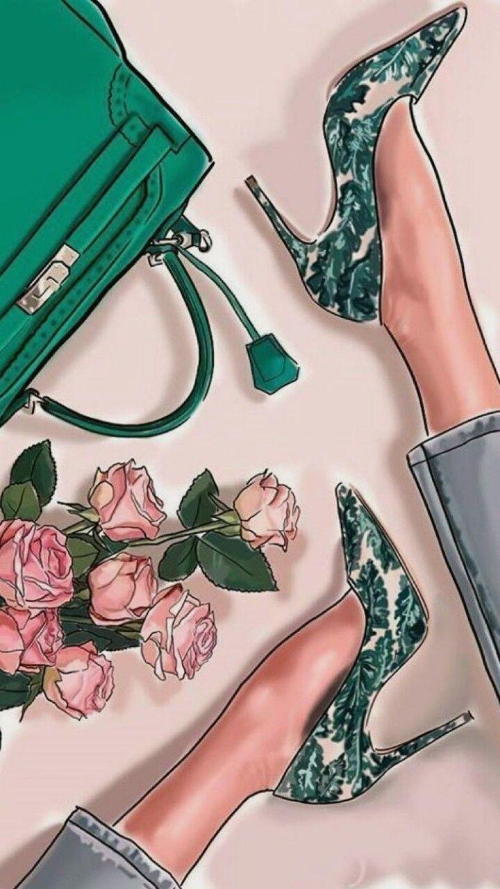 720x1280 Wallpaper iphone. Fashion art prints, Fashion artwork, Chic illustration