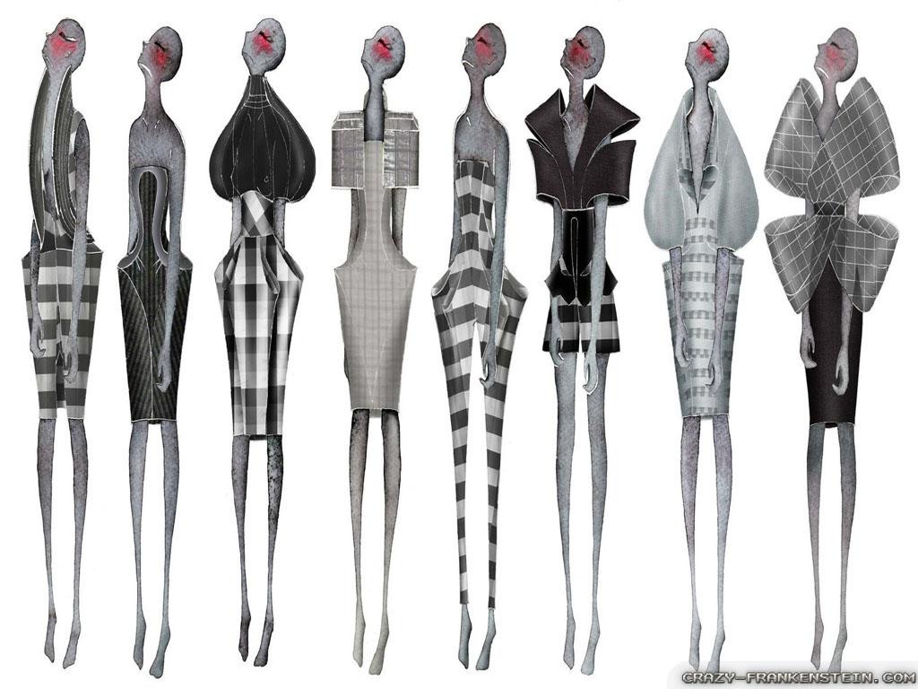 1024x768 Fashion Sketch Wallpaper