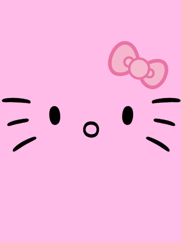 768x1024 Hello Kitty Pink Wallpaper