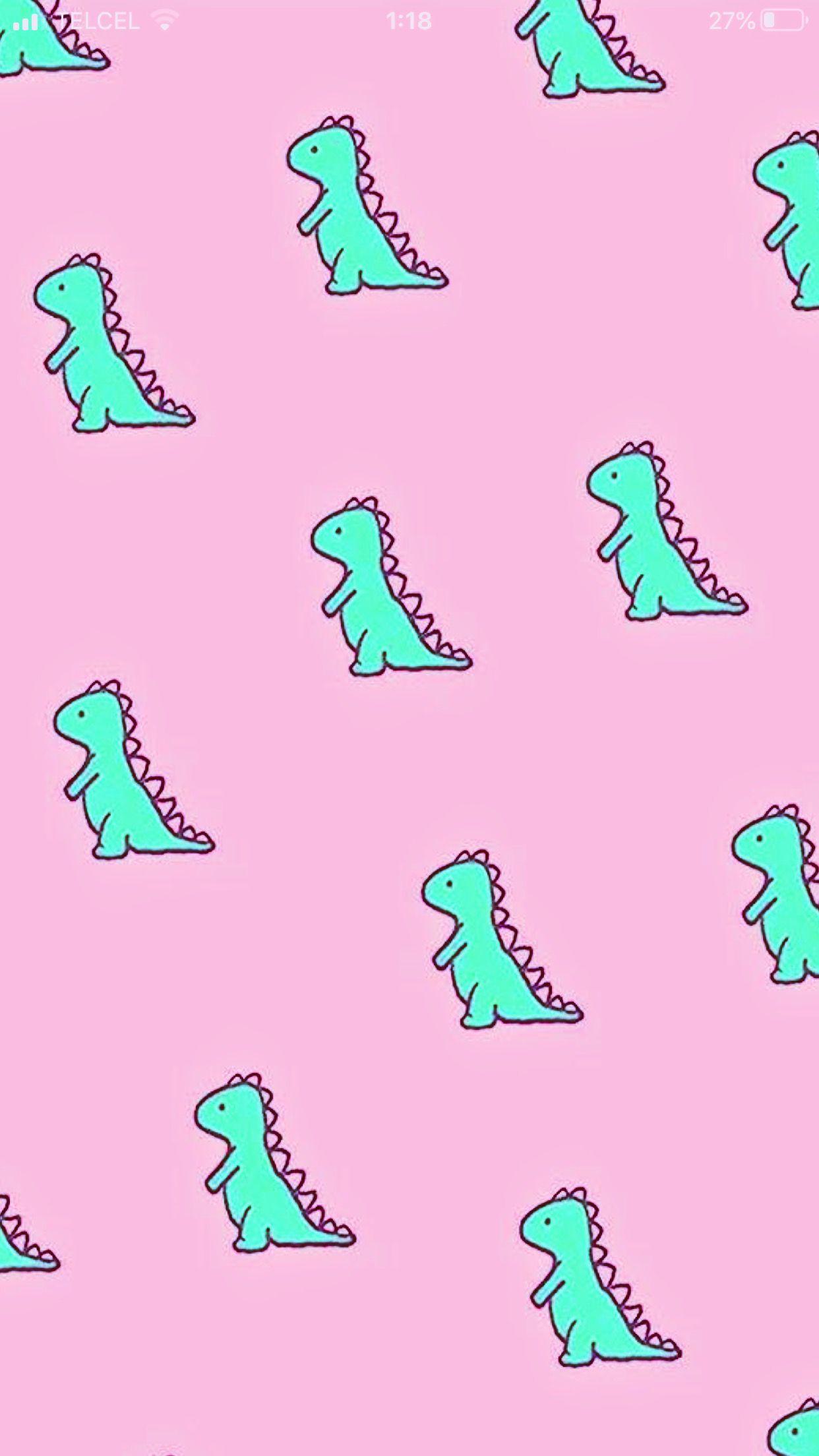 Aesthetic Pink Dino posted by Ethan Sellers pink dinosaur HD phone  wallpaper  Pxfuel