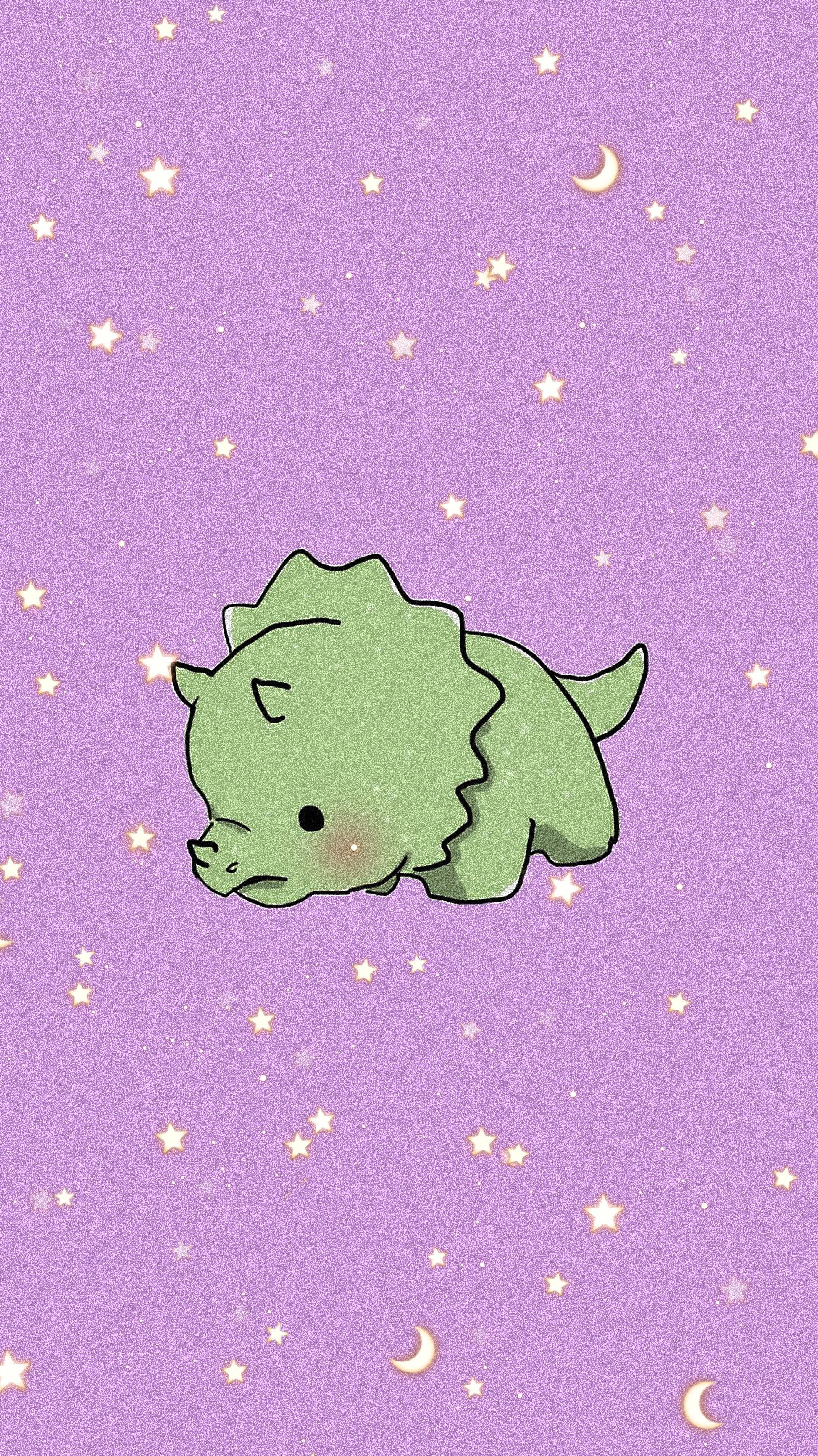 1947x3464 Aesthetic Pink Dino Wallpaper