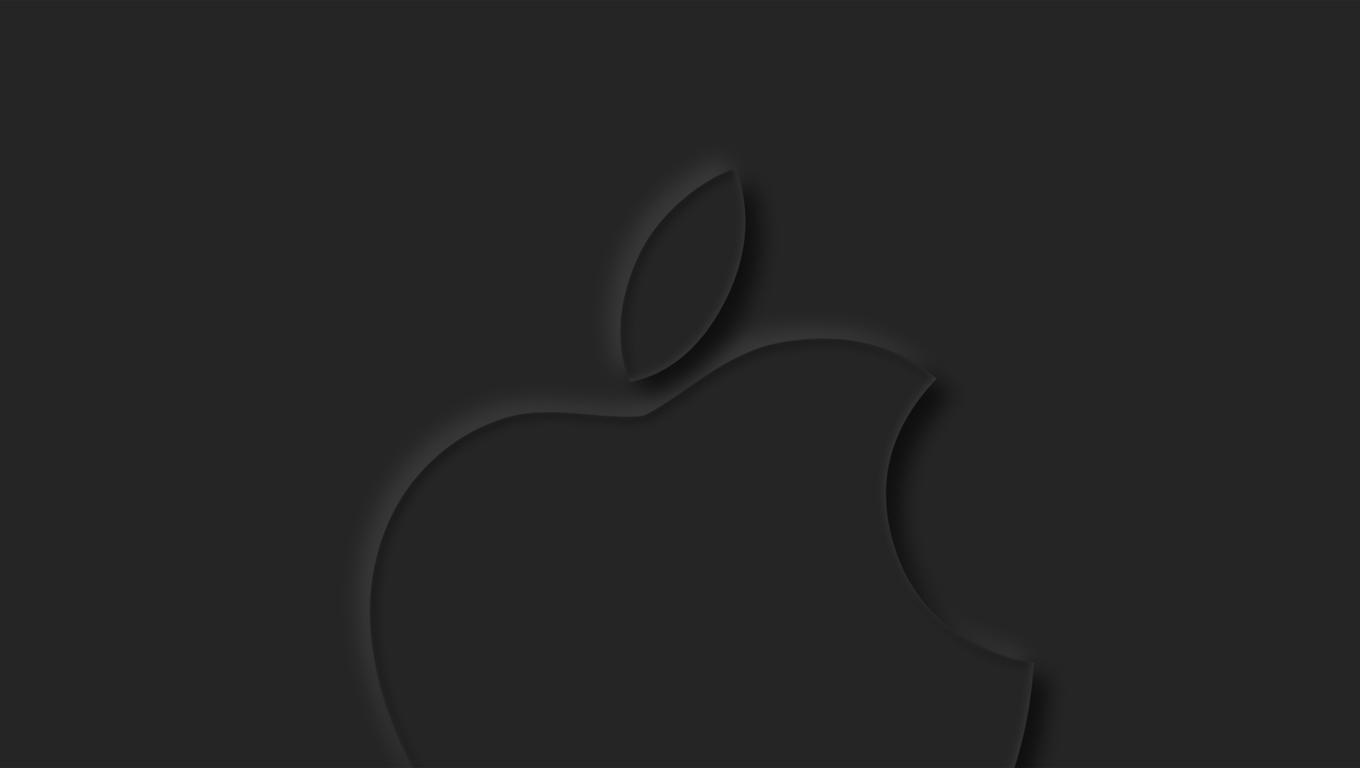 1360x768 Apple Logo Dark Grey 4k Laptop HD HD 4k Wallpaper, Image, Background, Photo and Picture