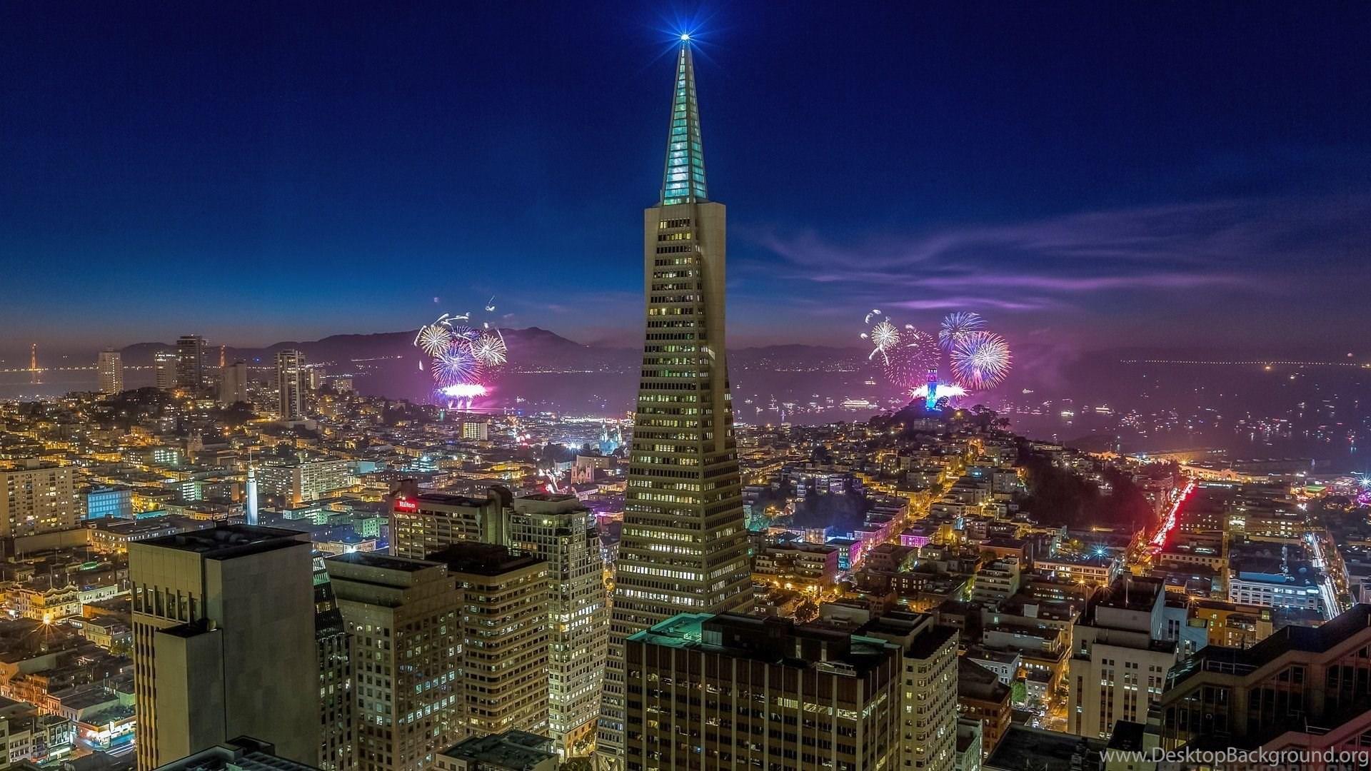 1920x1080 San Francisco Skyline Night Wallpaper Desktop Background