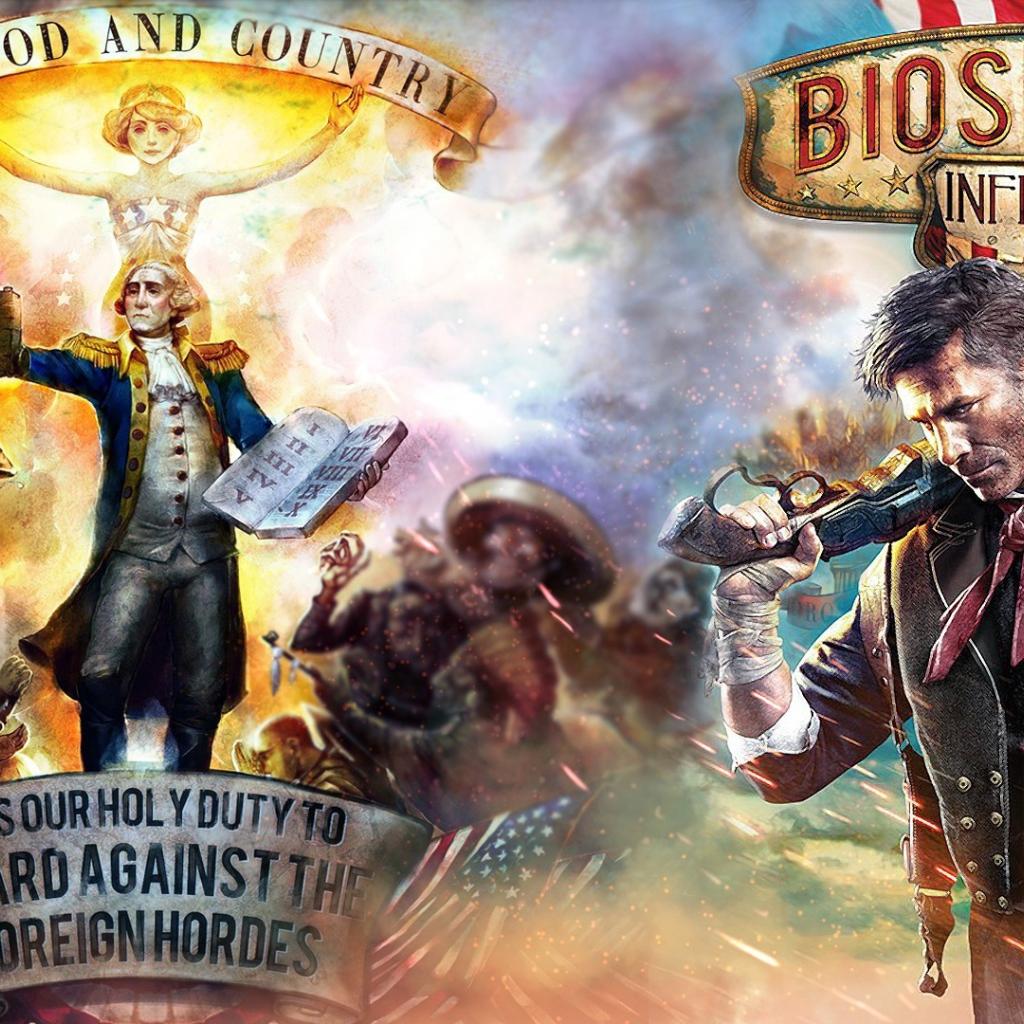 1024x1024 Bioshock Infinite: for god and country Desktop wallpaper 1024x1024