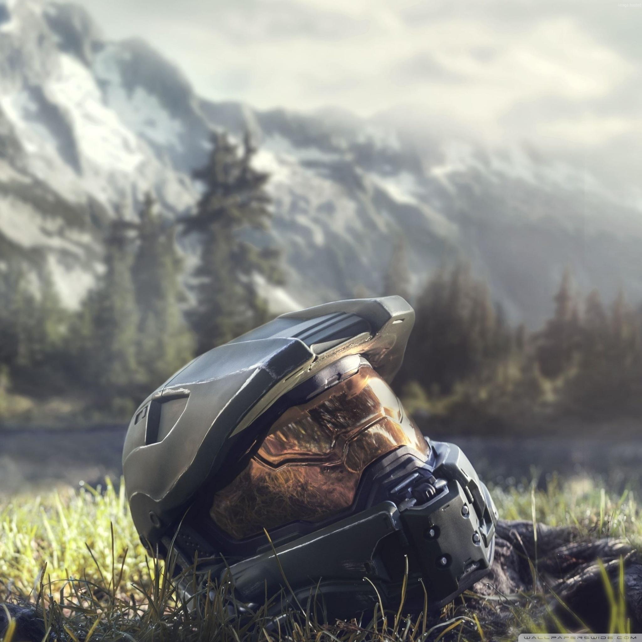 2048x2048 Master Chief Helmet Ultra HD Desktop Background Wallpaper for : Widescreen & UltraWide Desktop & Laptop : Multi Display, Dual Monitor : Tablet