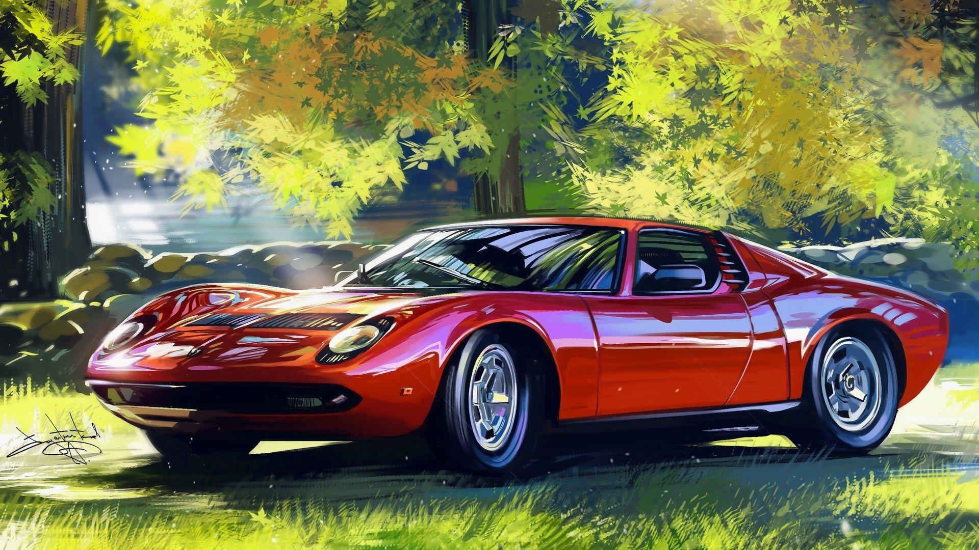 1920x1080 Lamborghini Miura HD Wallpaper