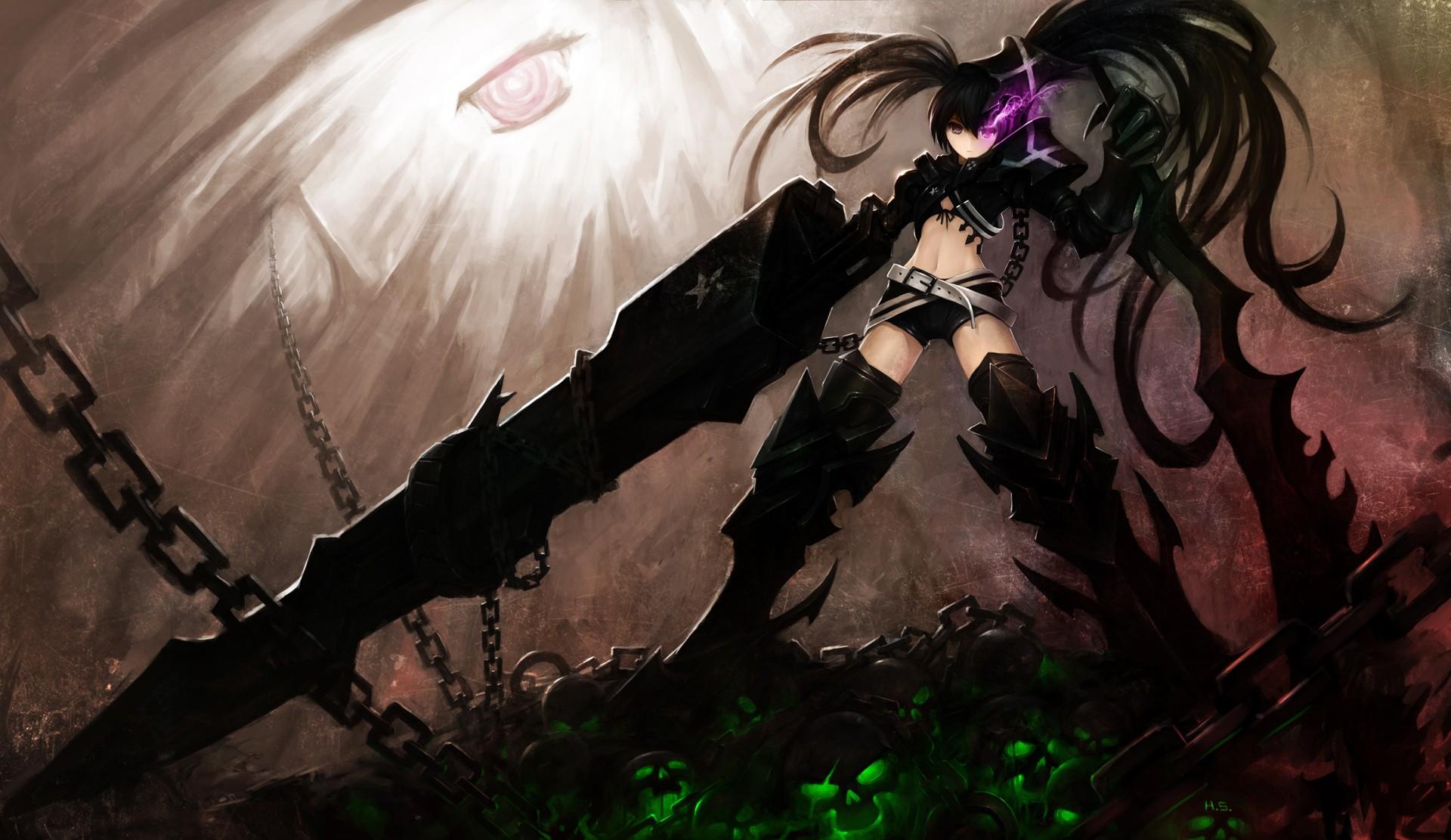 1920x1111 #Insane Black Rock Shooter, #anime, #Black Rock Shooter, #anime girls, wallpaper. Mocah HD Wallpaper