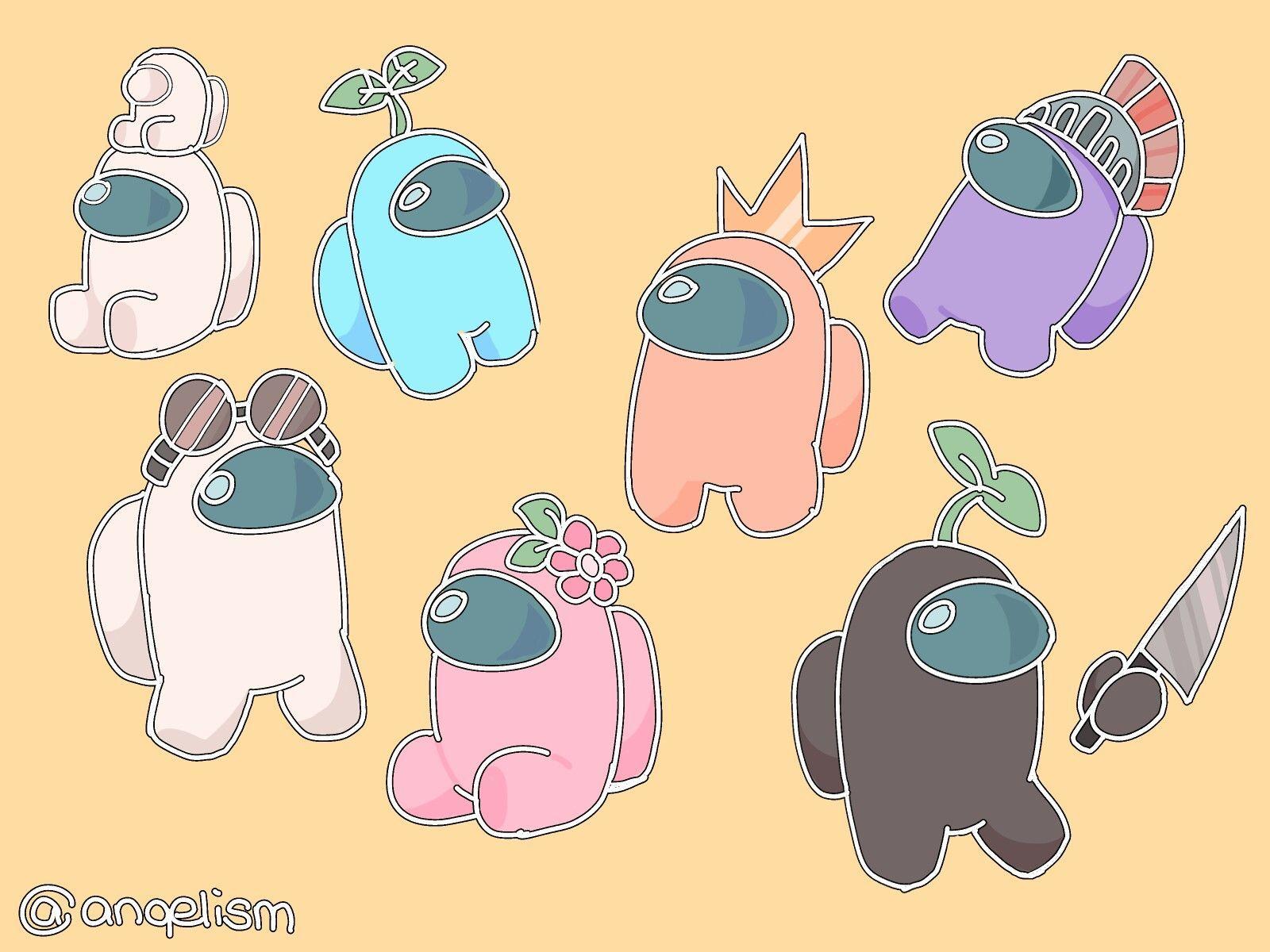 1600x1200 Free download Light pink Among Us Aesthetic wallpaper Wallpaper iphone cute [736x1104] for your Desktop. Cute cartoon wallpaper, Cartoon wallpaper, Cute drawings