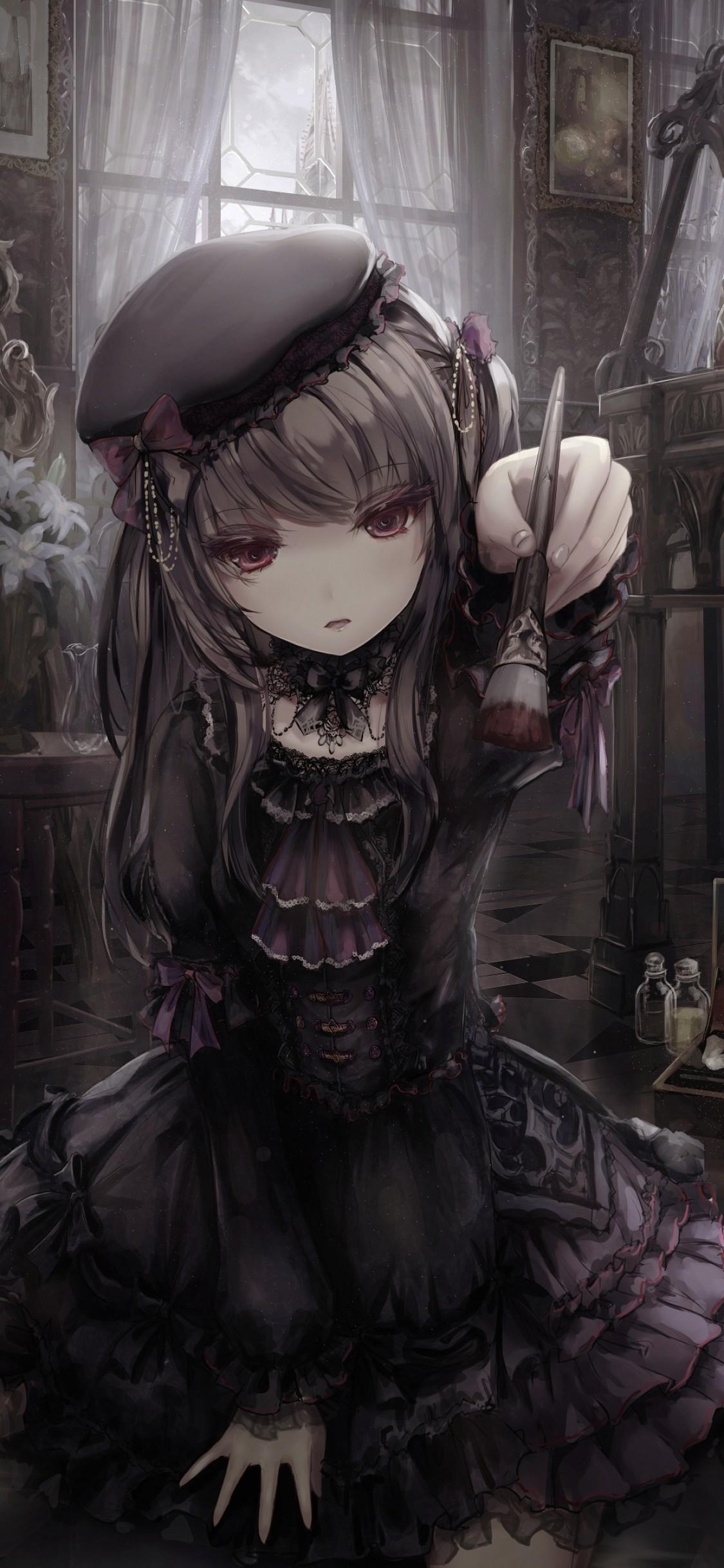 1125x2436 Gothic Girl iPhone Wallpaper