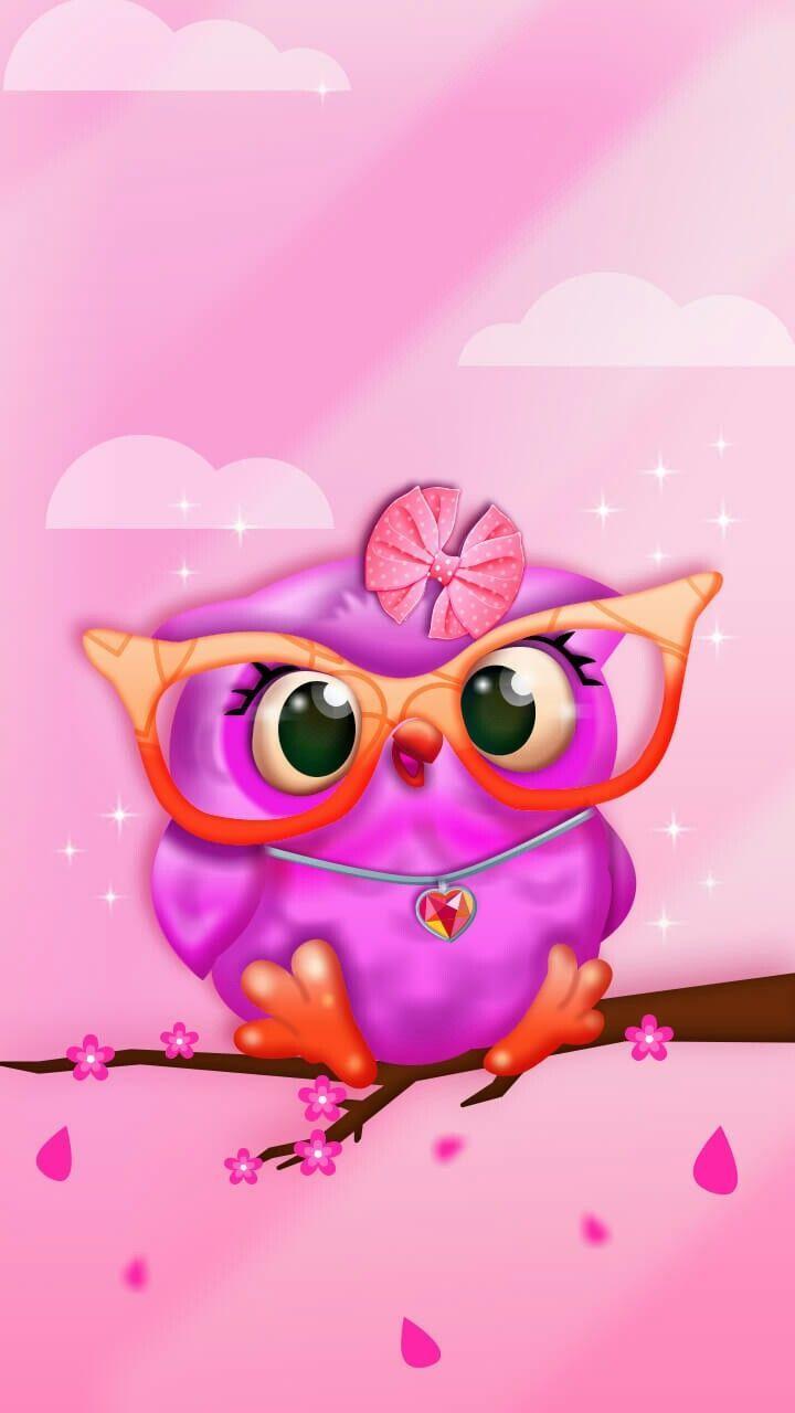 720x1280 Cute Pink Cartoon Owl Wallpaper, HD Cute Pink Cartoon Owl Background