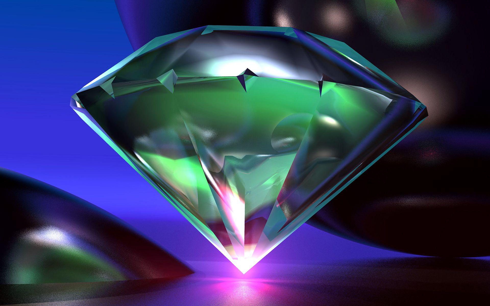1920x1200 Group of 3D Diamonds Wide HD