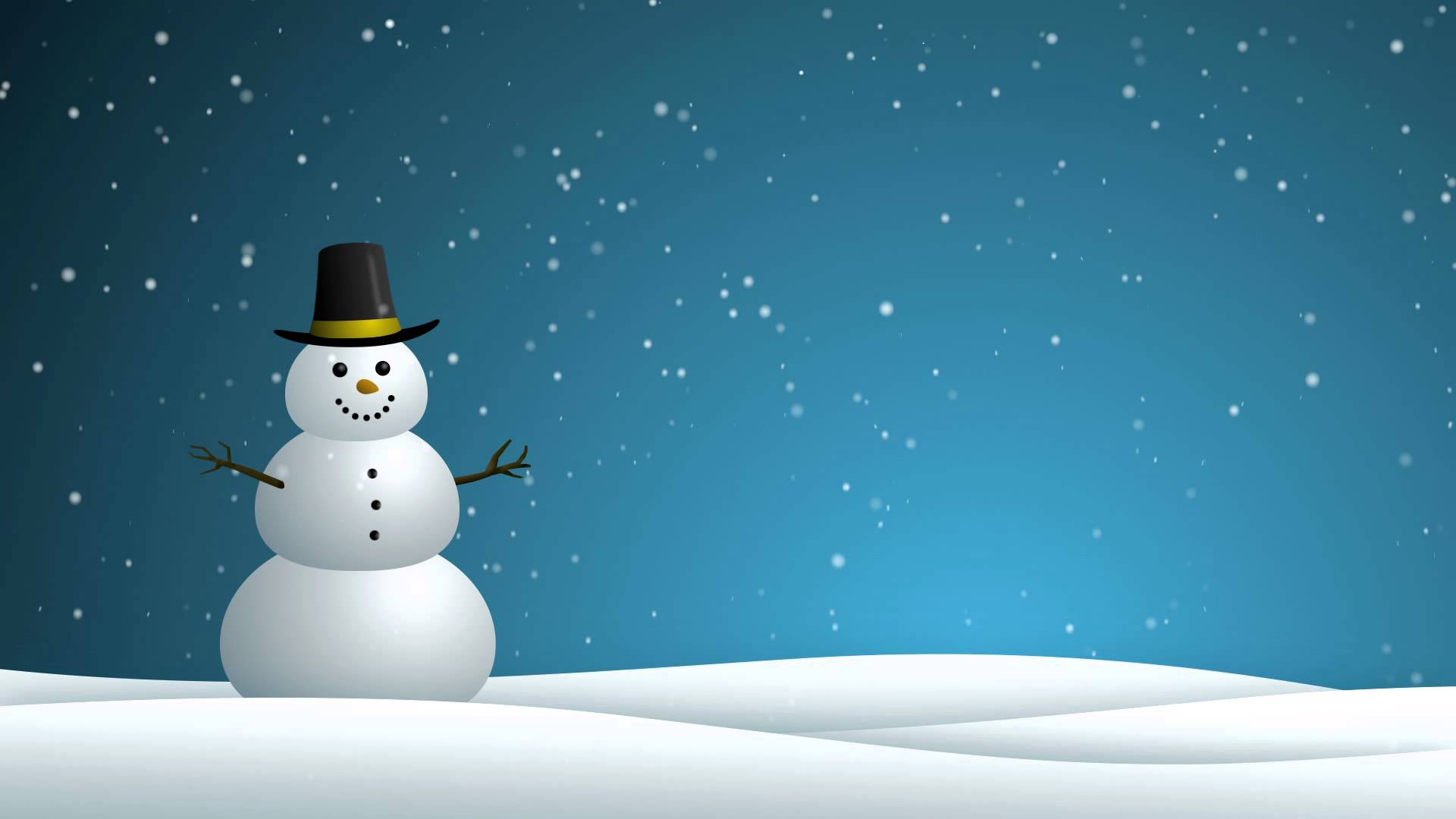 1920x1080 Snowman Background, Snowfall HD Wallpaper