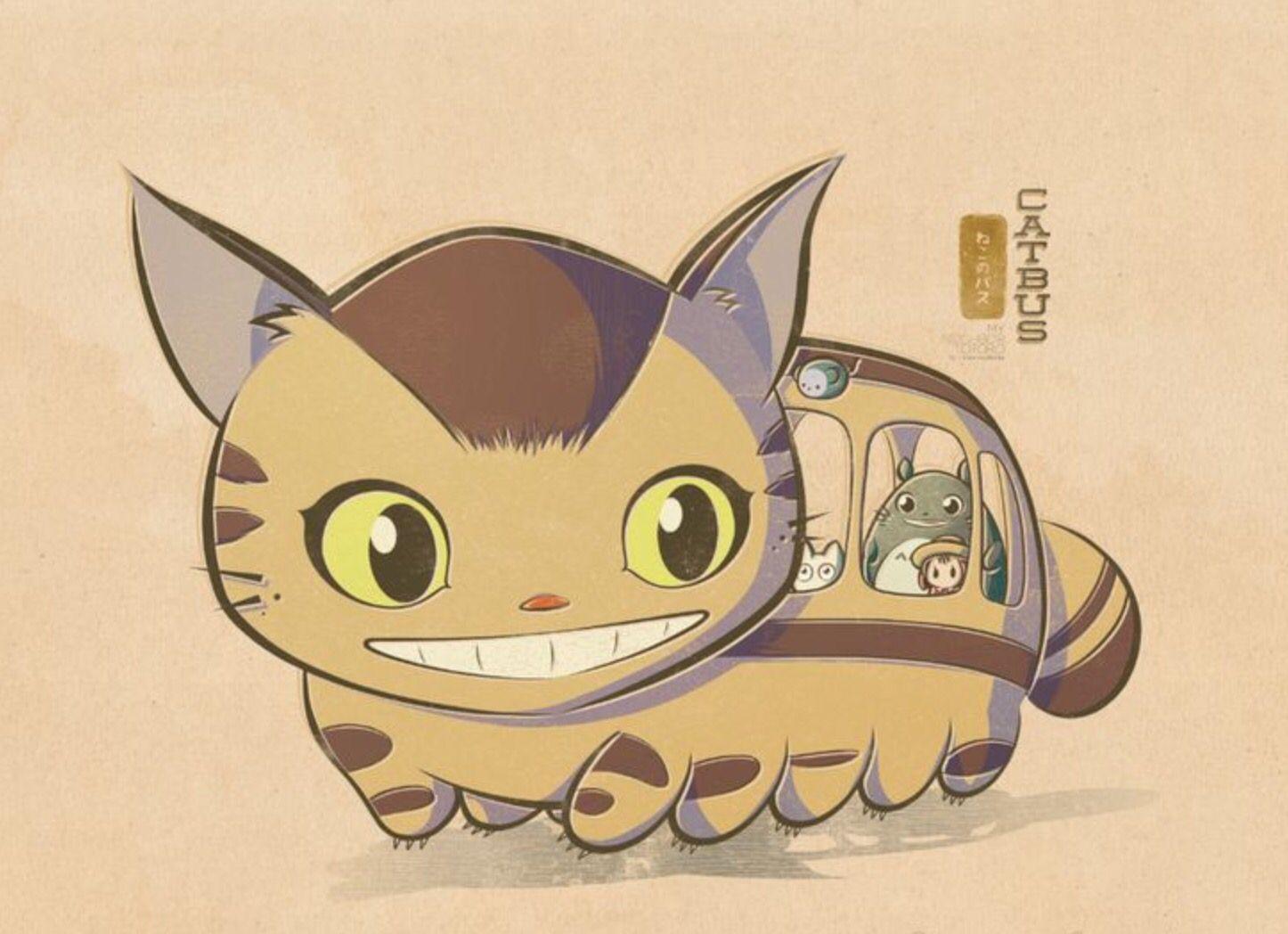 1446x1048 Chibi Chat Bus So Cute Totoro Totoro Totoro