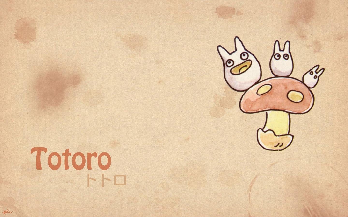 1440x900 Cute Totoro Wallpaper