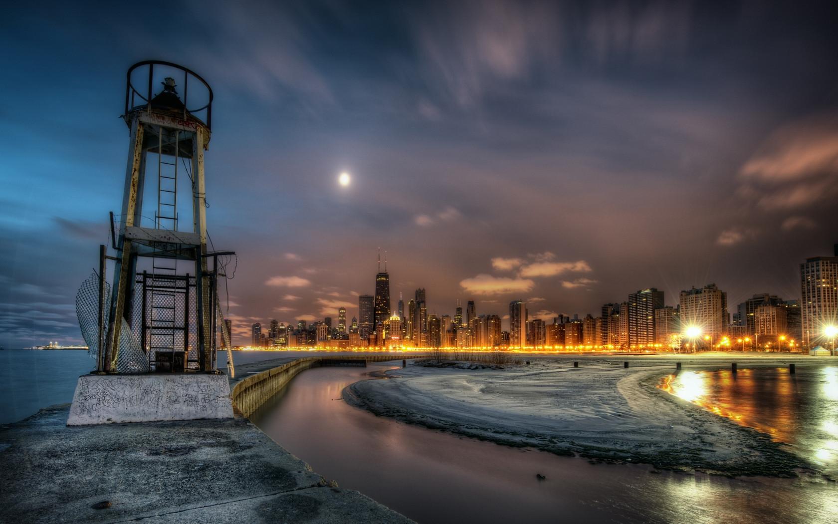 1680x1050 chicago, illinois, lighthouse Wallpaper, HD City 4K Wallpaper, Image, Photo and Background