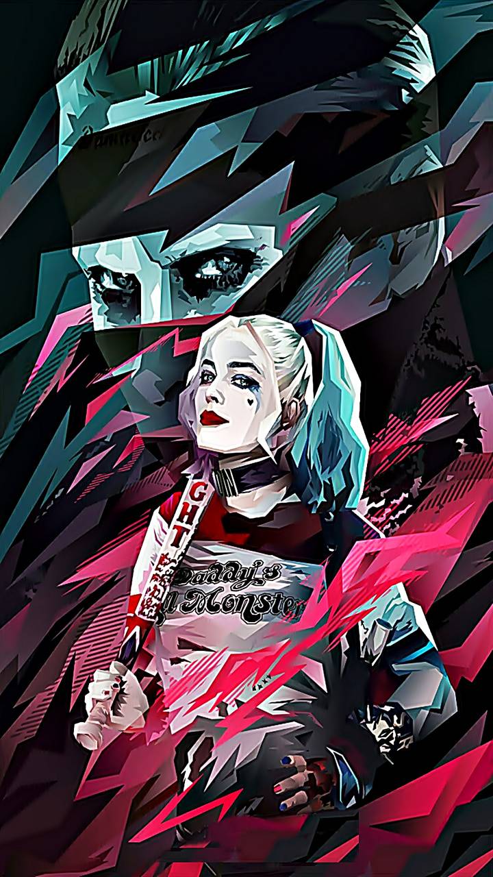 720x1280 Anime Joker And Harley Quinn Wallpaper HD