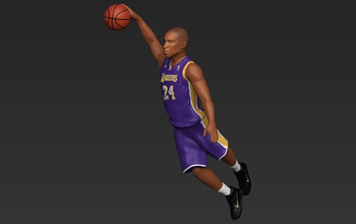 1151x726 Kobe Bryant Full Color Print Ready 3D Model