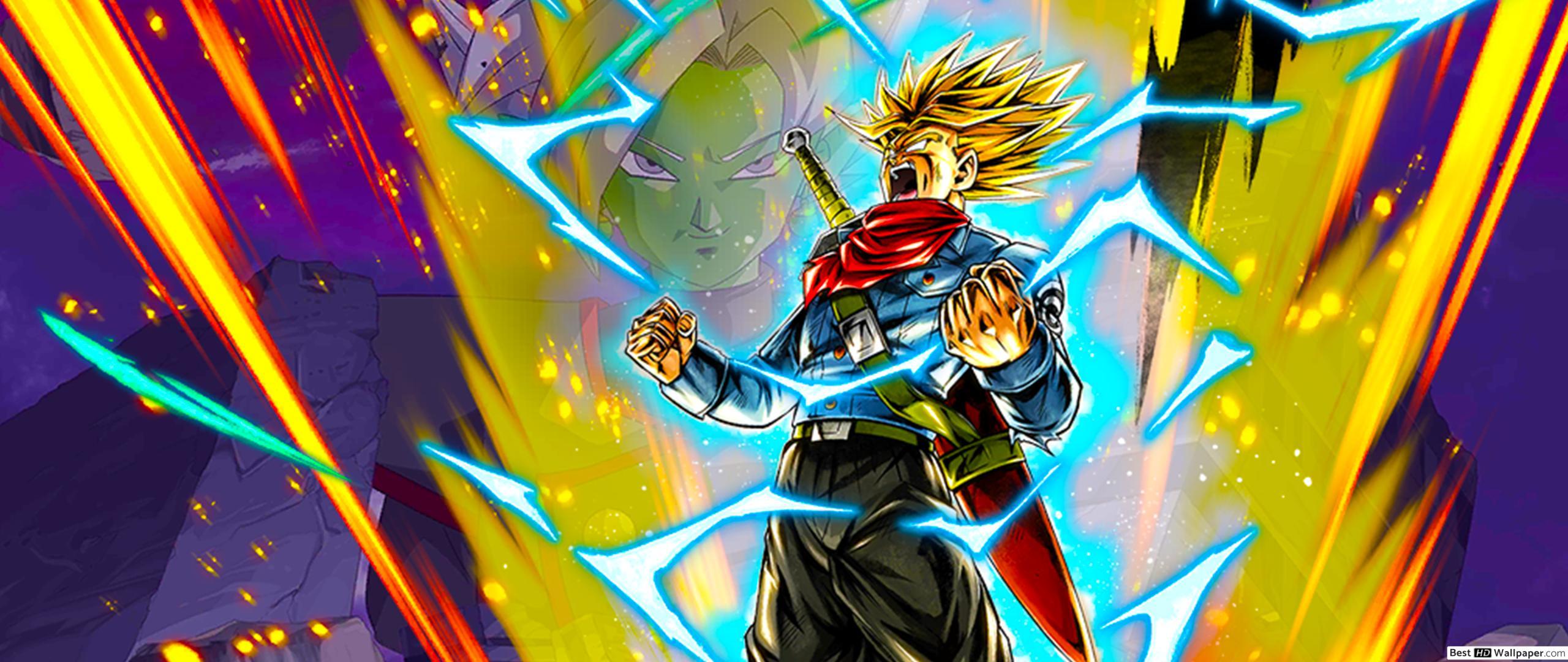 2560x1080 Super Saiyan Rage Trunks from Dragon Ball Super 4K HD wallpaper download